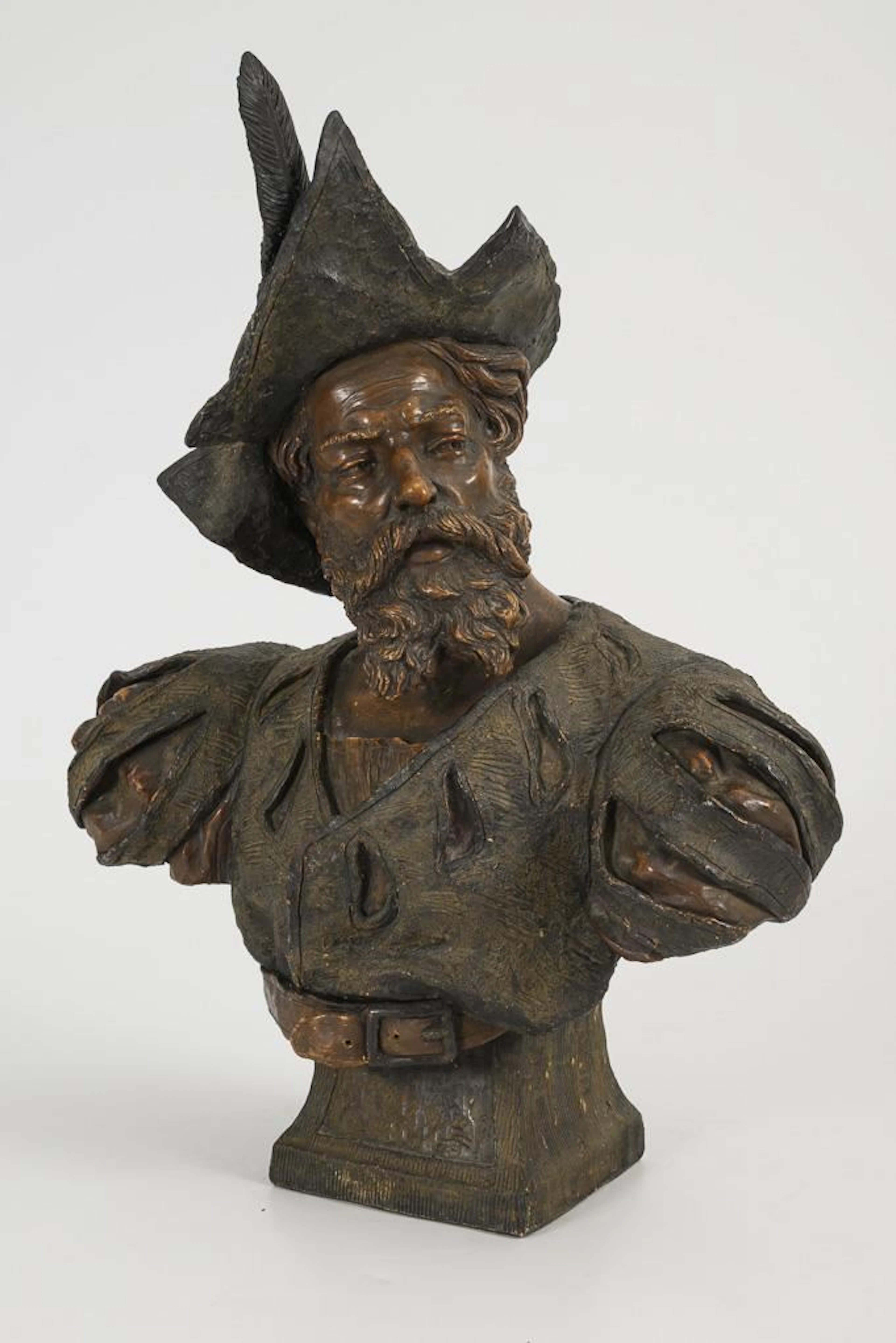 "Landsknecht" bust. Vienna-based manufacturer Friedrich Goldscheider.