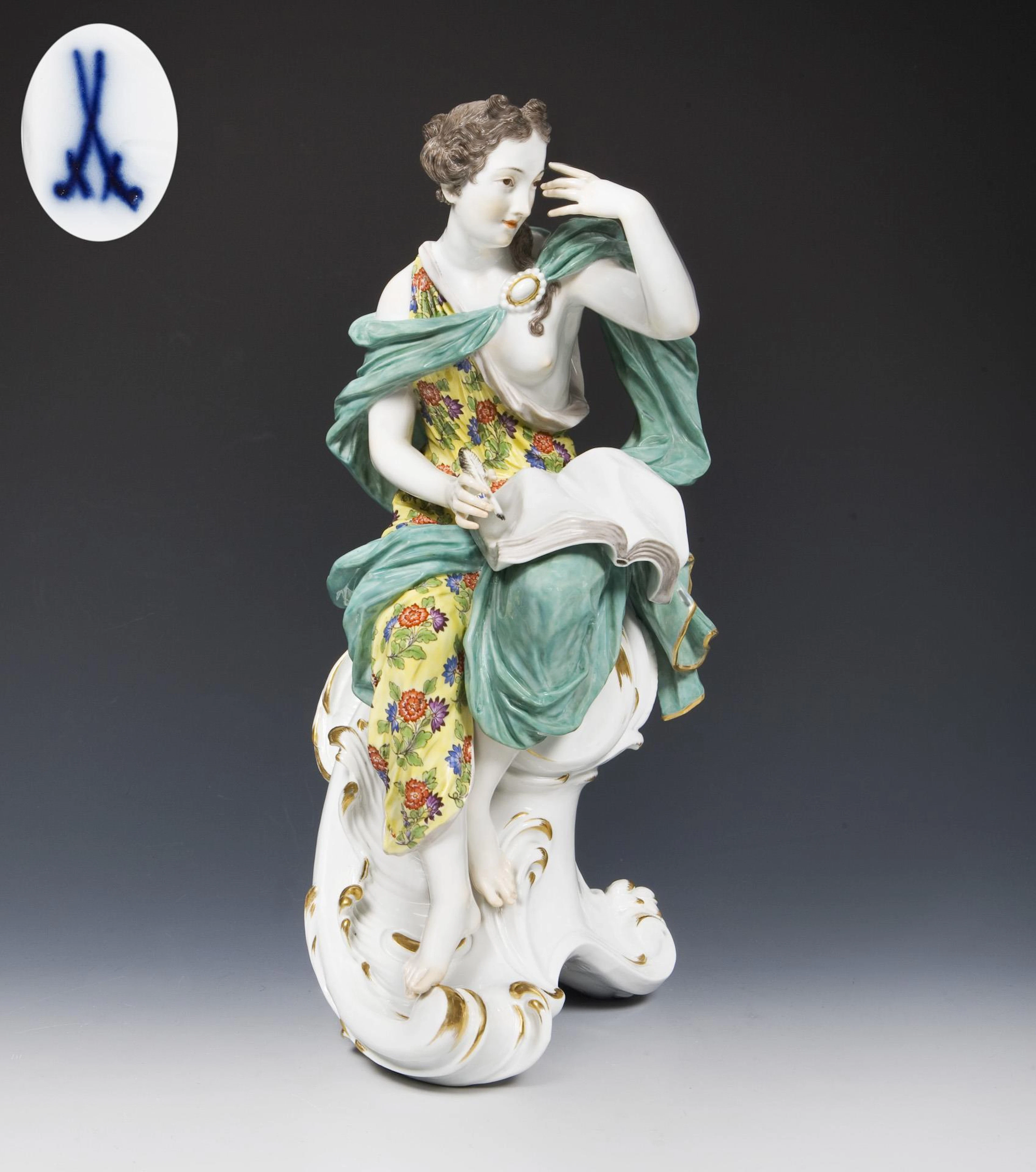 Great figure: Klio. Meissen.