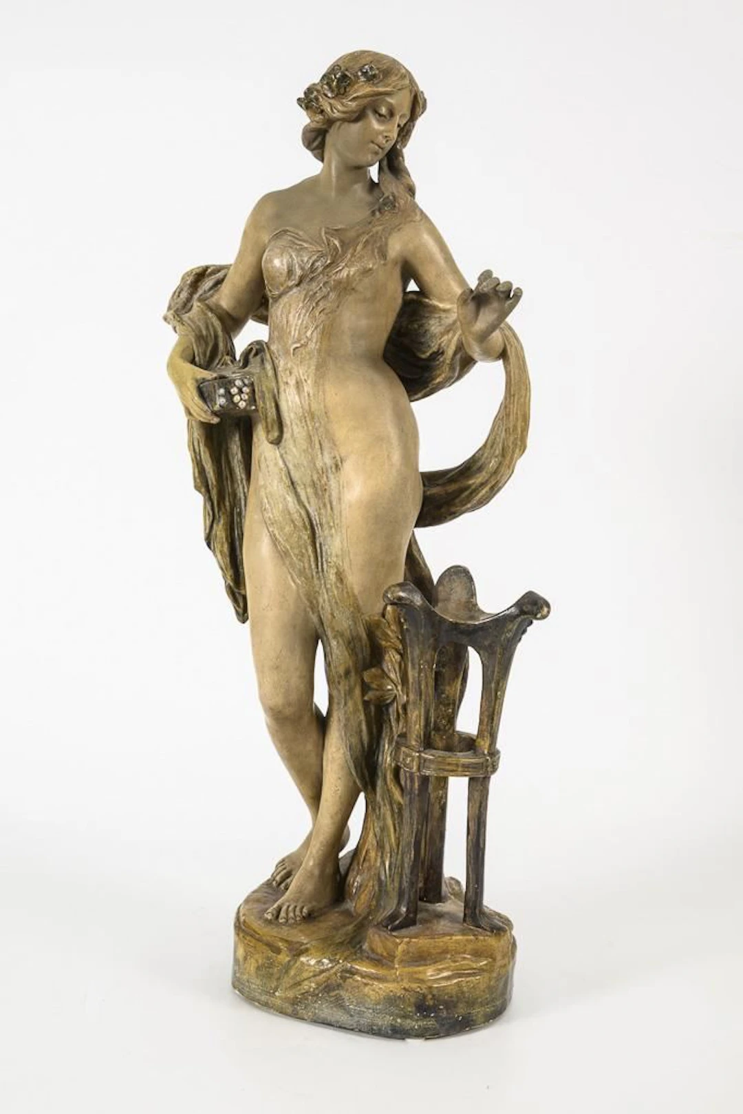 Mythological figure "Pythia". Vienna-based manufacturer Friedrich Goldscheider.