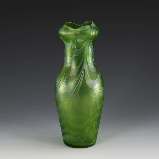 Art Nouveau vase with silver thread. Kralik.