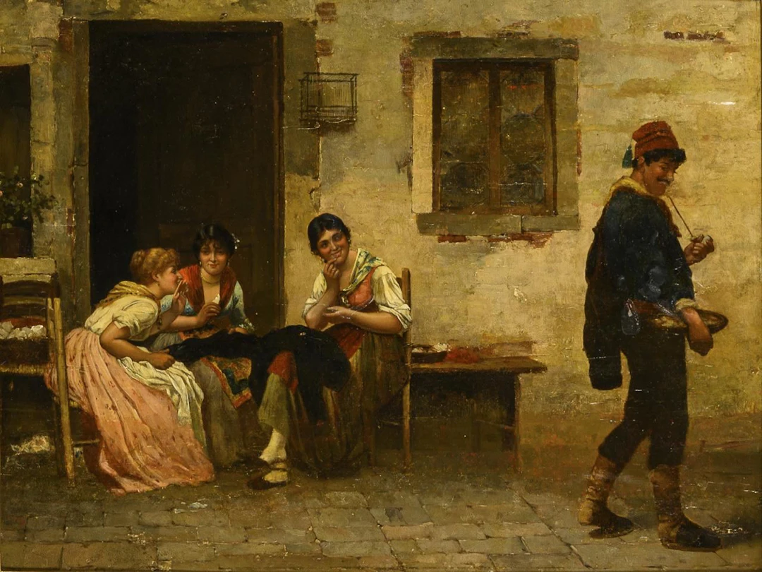 Italian painter: genre scene