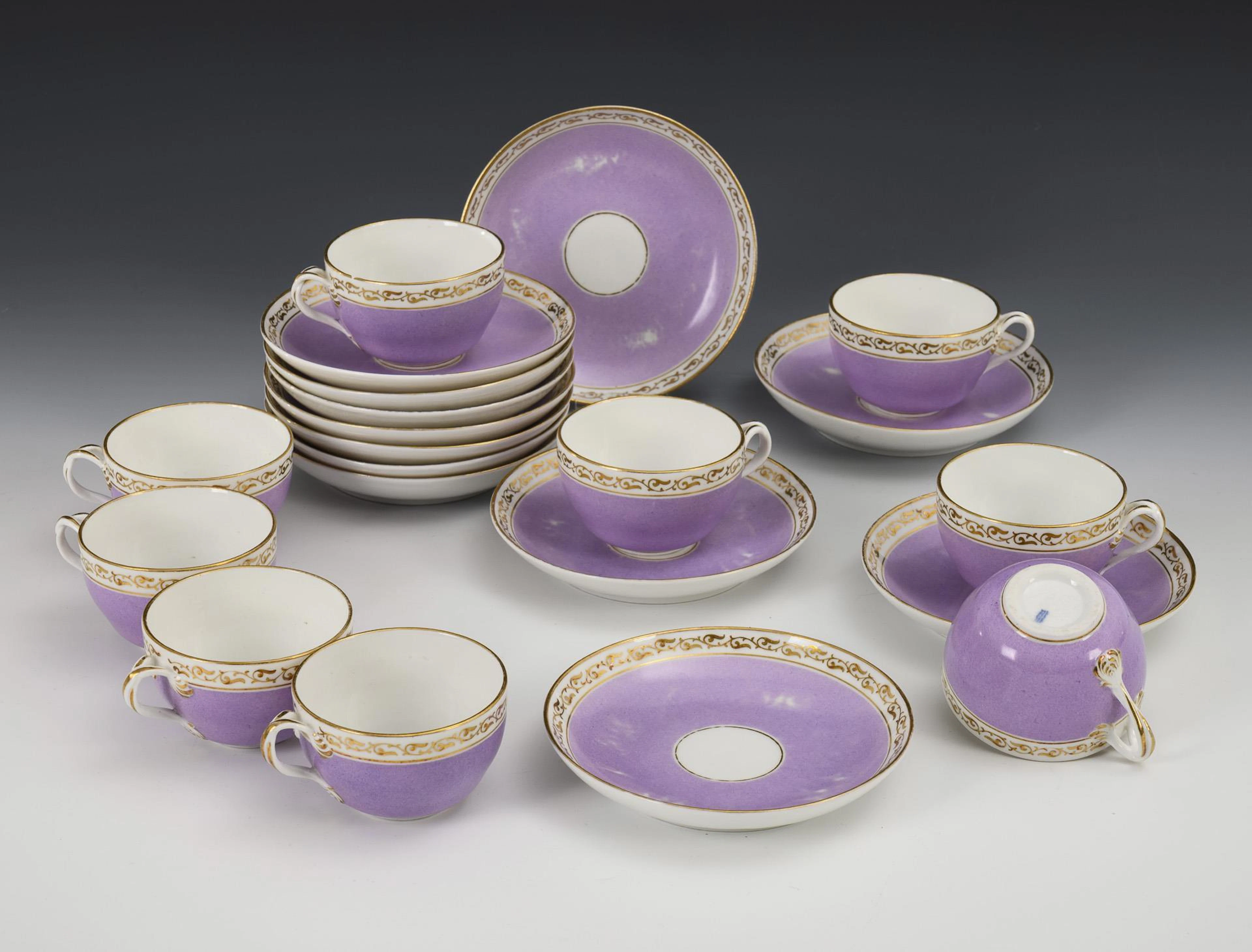 9 cups with 12 saucers. Royal Copenhagen.