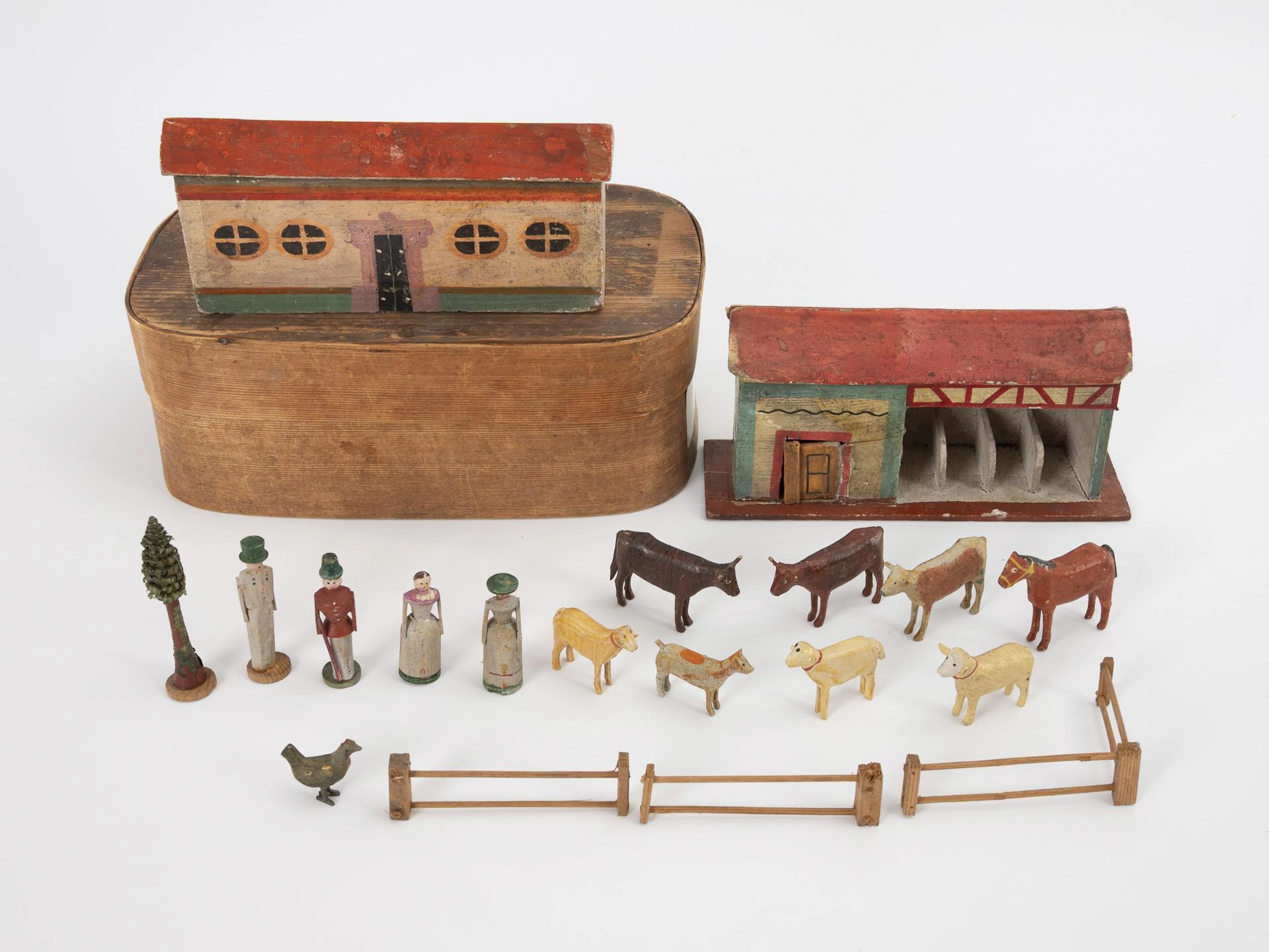 Farm in a chipboard box. Erzgebirge.