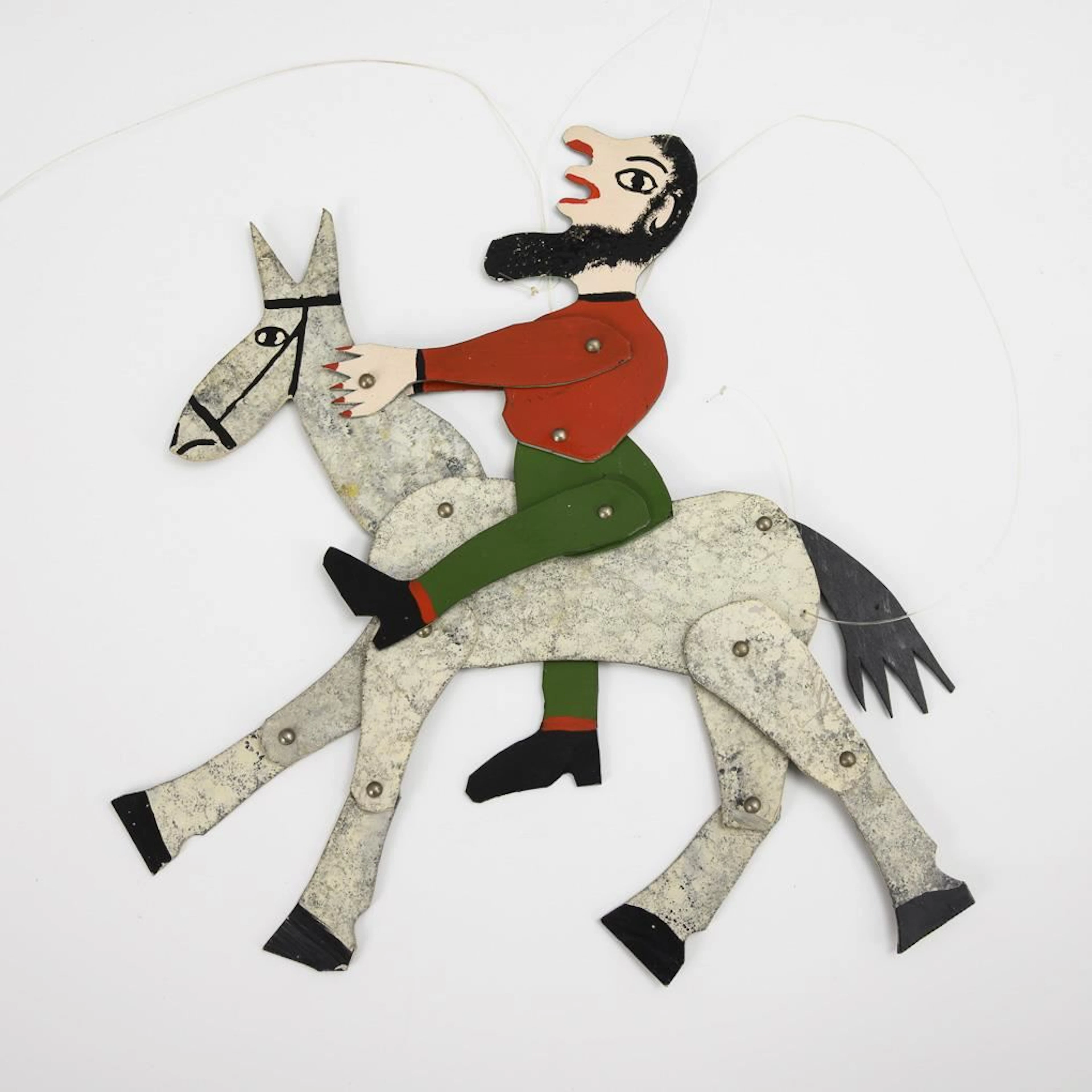 Jumping Jack Man on a Horse. Willi Mühlenhaupt.