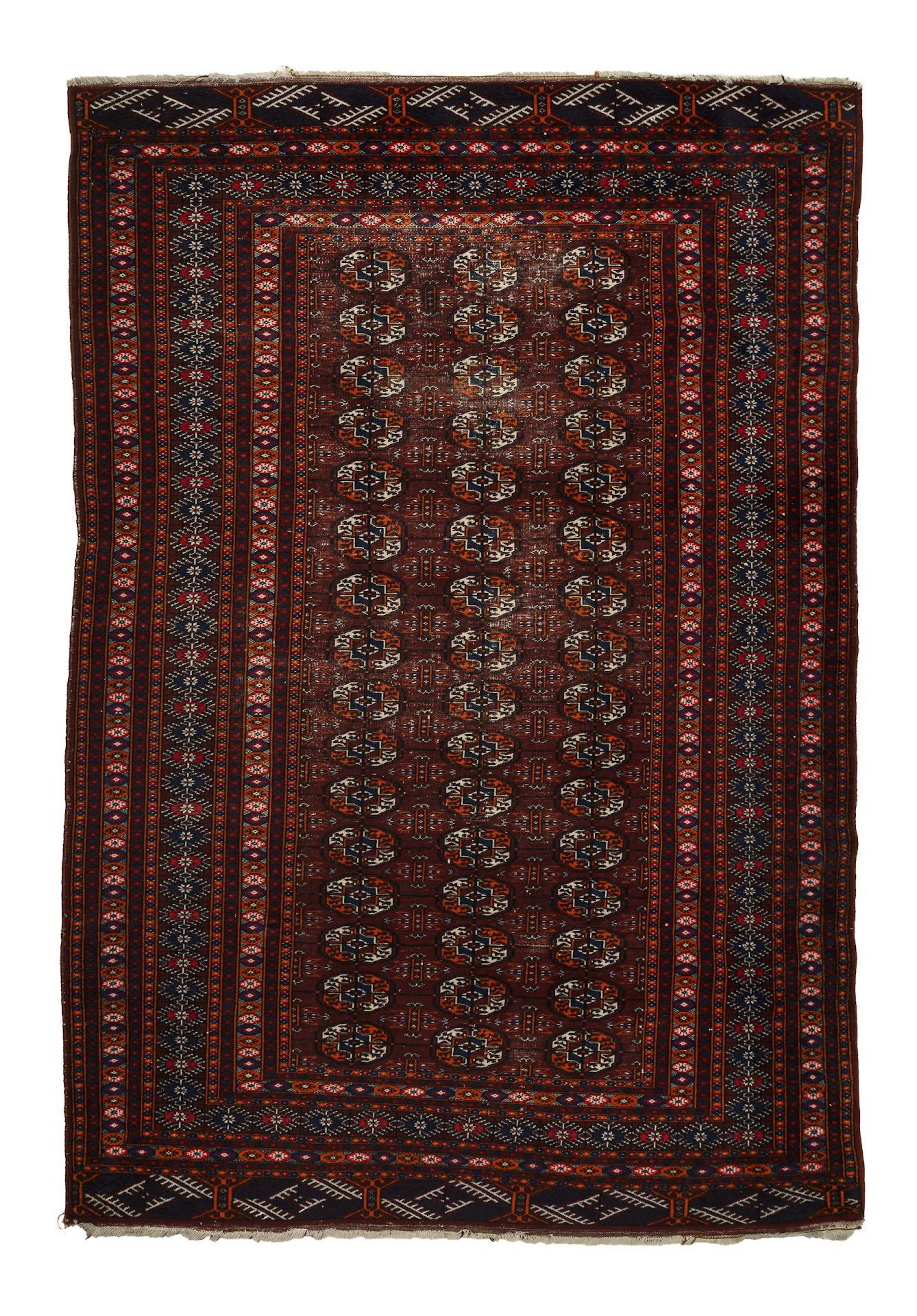 Bukhara carpet with Turkmen decoration.