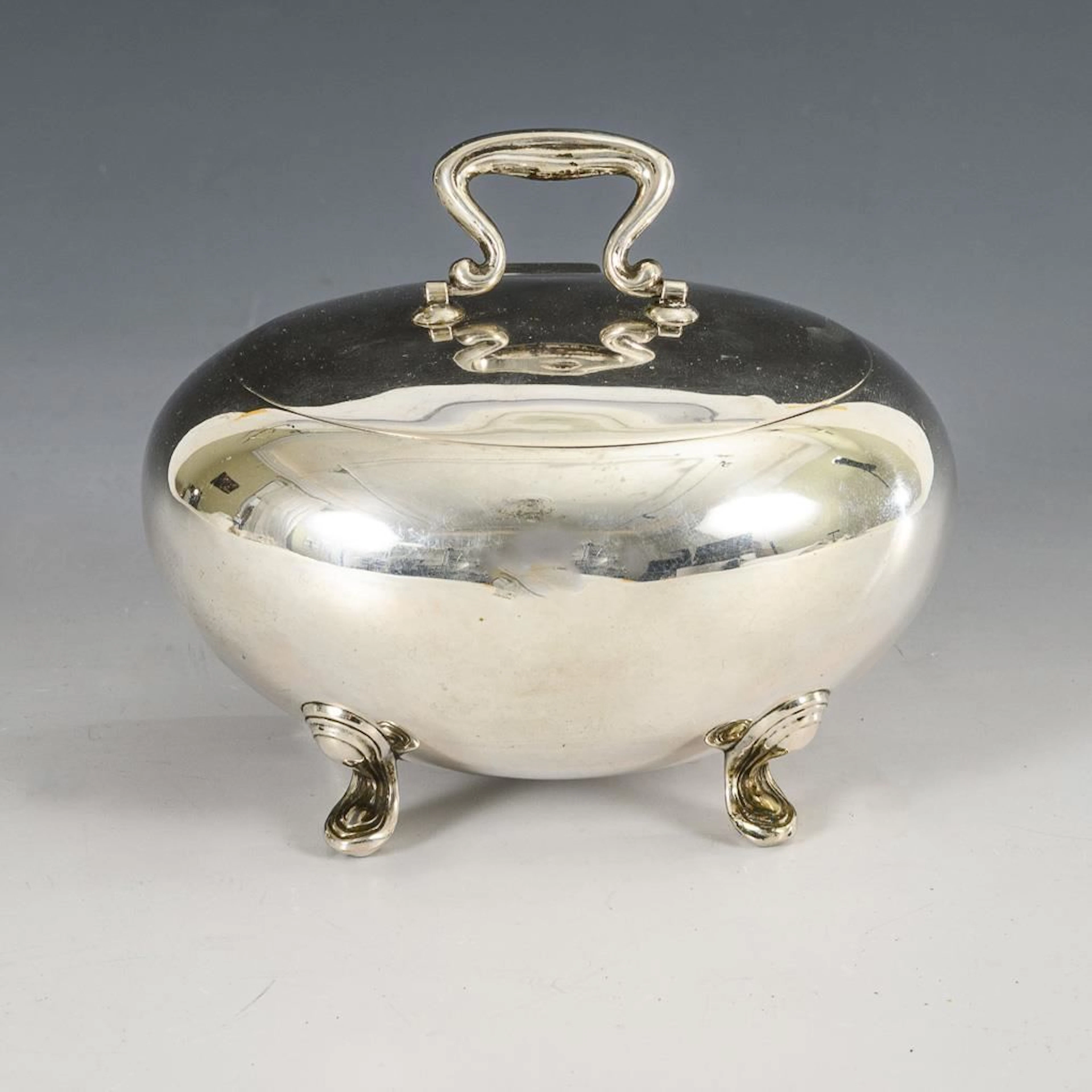 Silver Biedermeier sugar bowl.