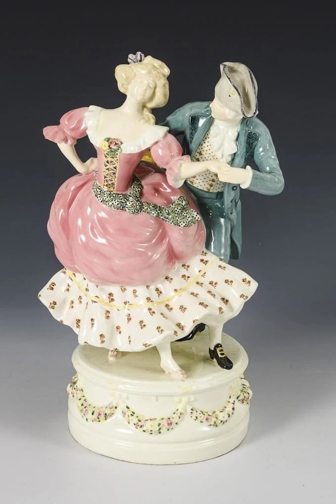 Dancing Rococo Couple. Vienna-based manufacturer Friedrich Goldscheider.