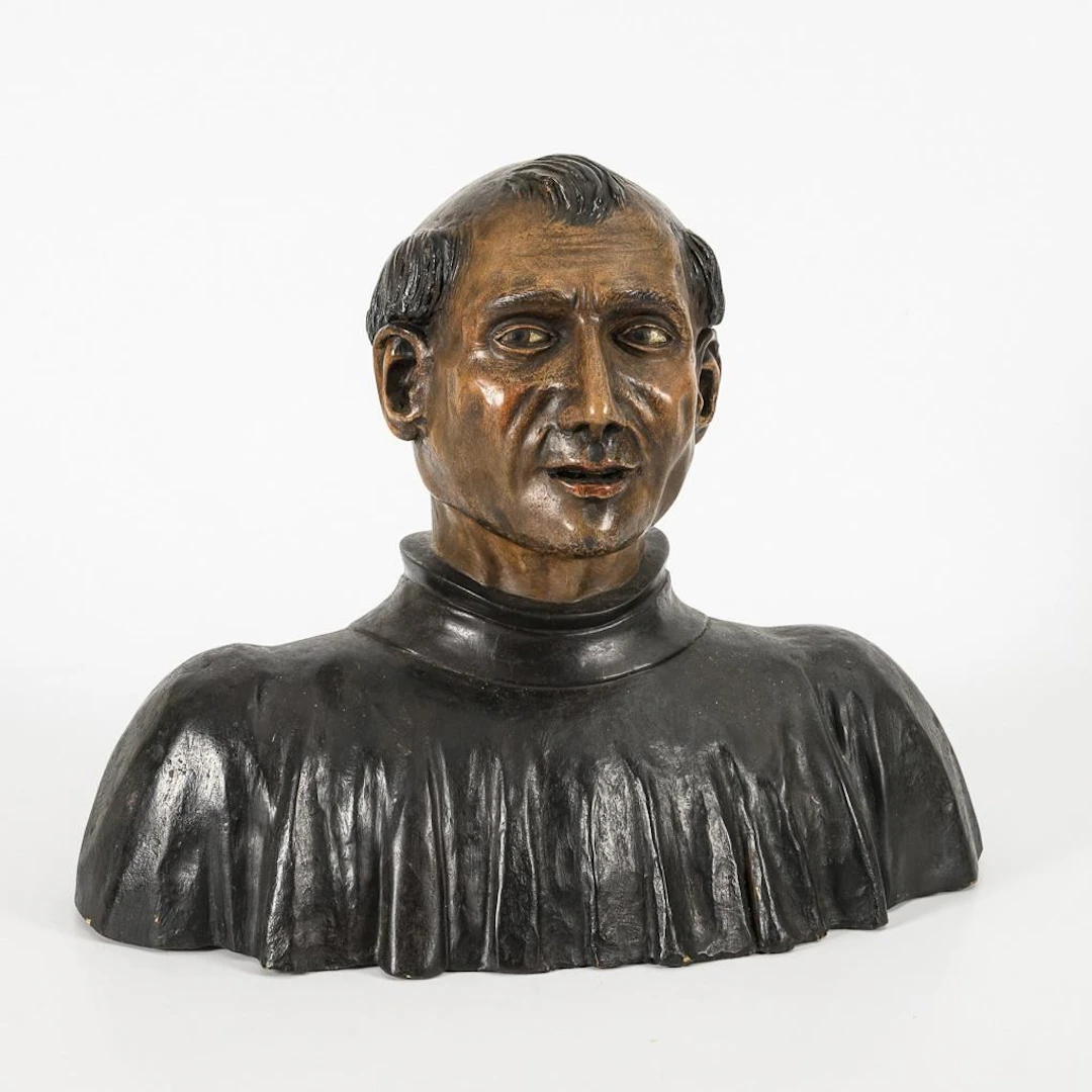 Bust of a monk.