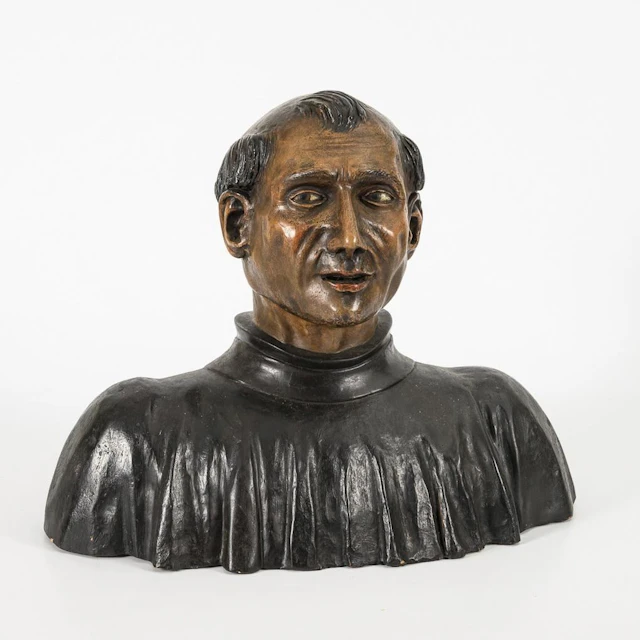 Bust of a monk.