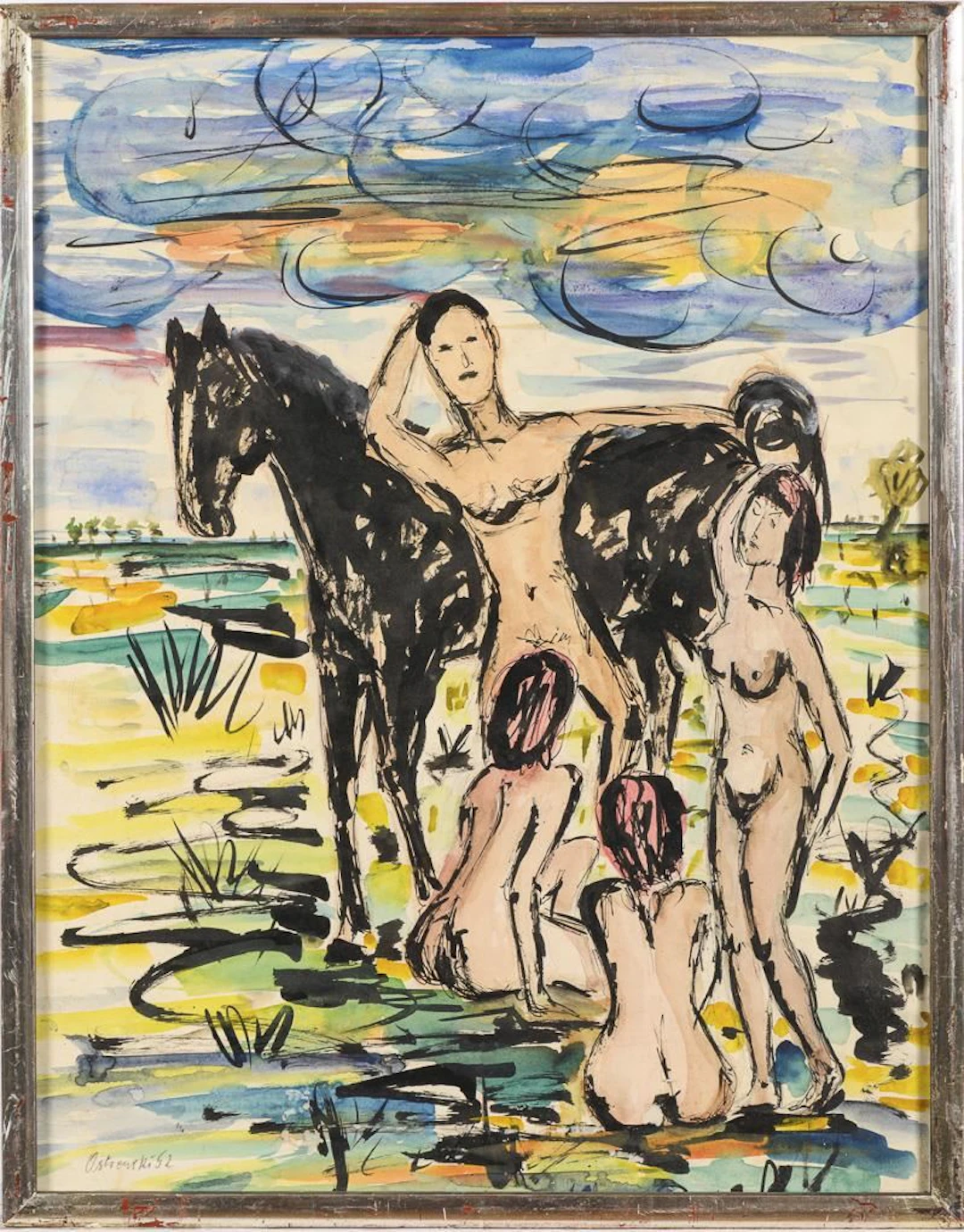 OSTROWSKI, OSTROWSKI, OSTROWSKI, Nude with Horse
