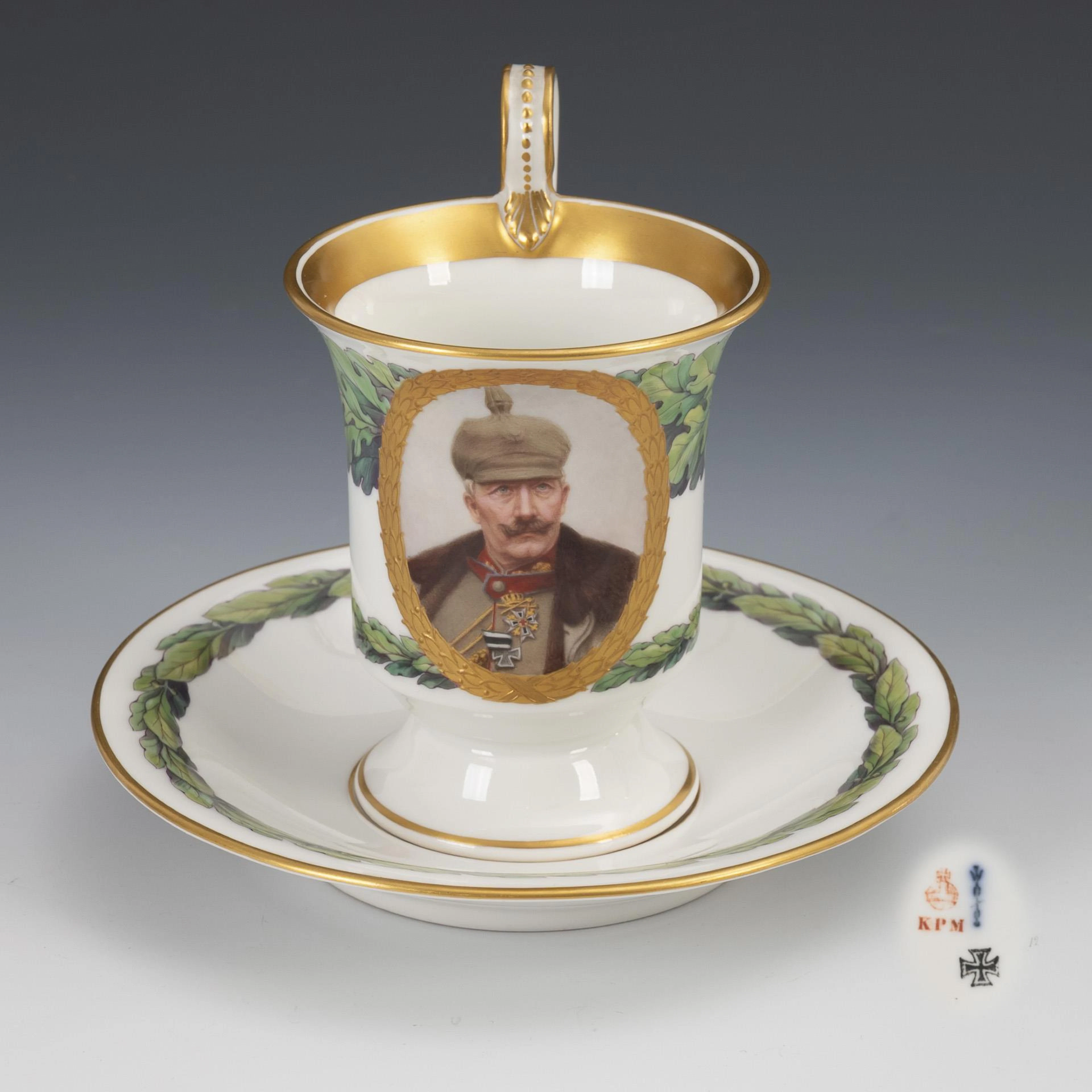 Portrait cup: Kaiser Wilhelm II.. KPM Berlin.