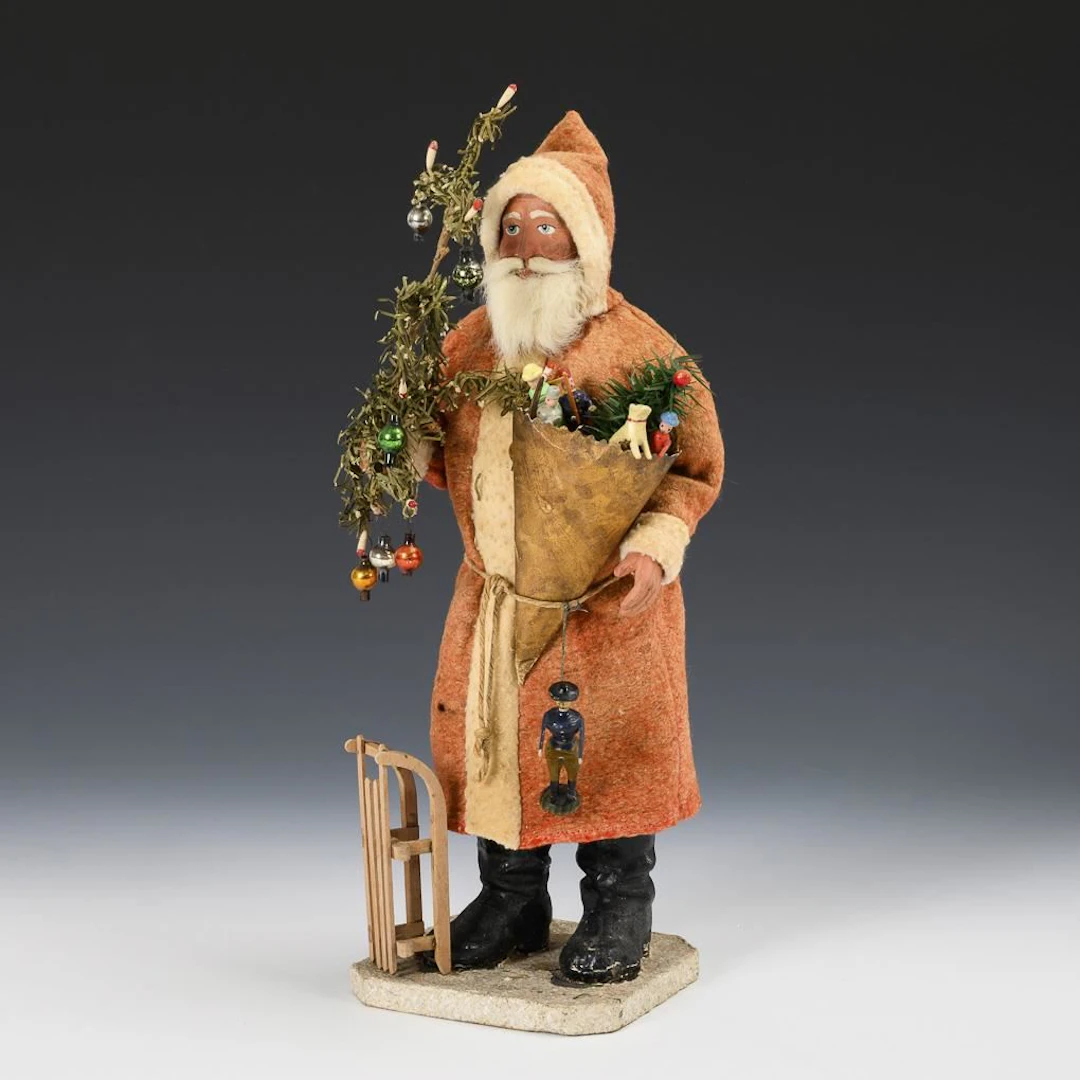Santa Claus as a candy container.