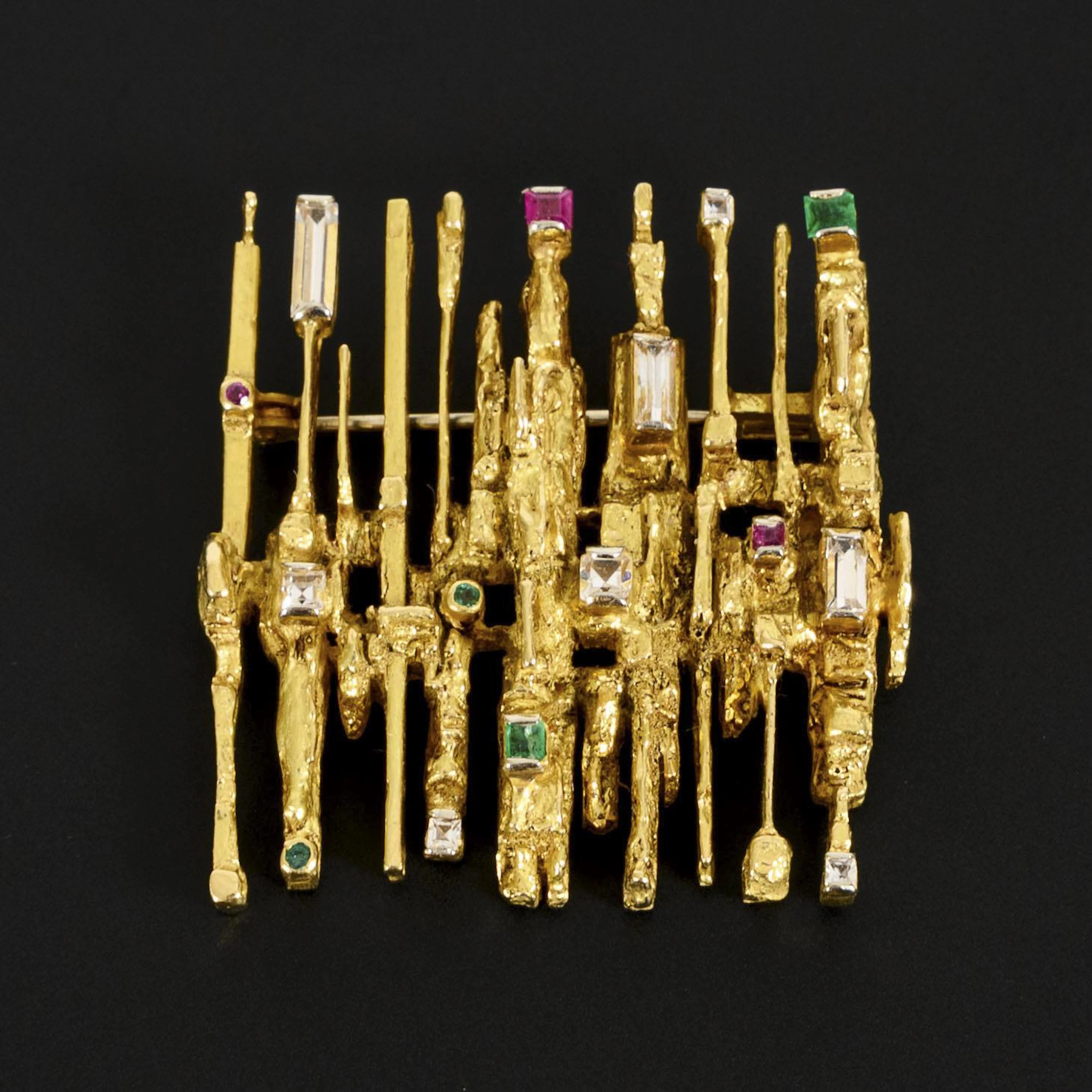 Modernist designer brooch Anton FRÜHAUF.