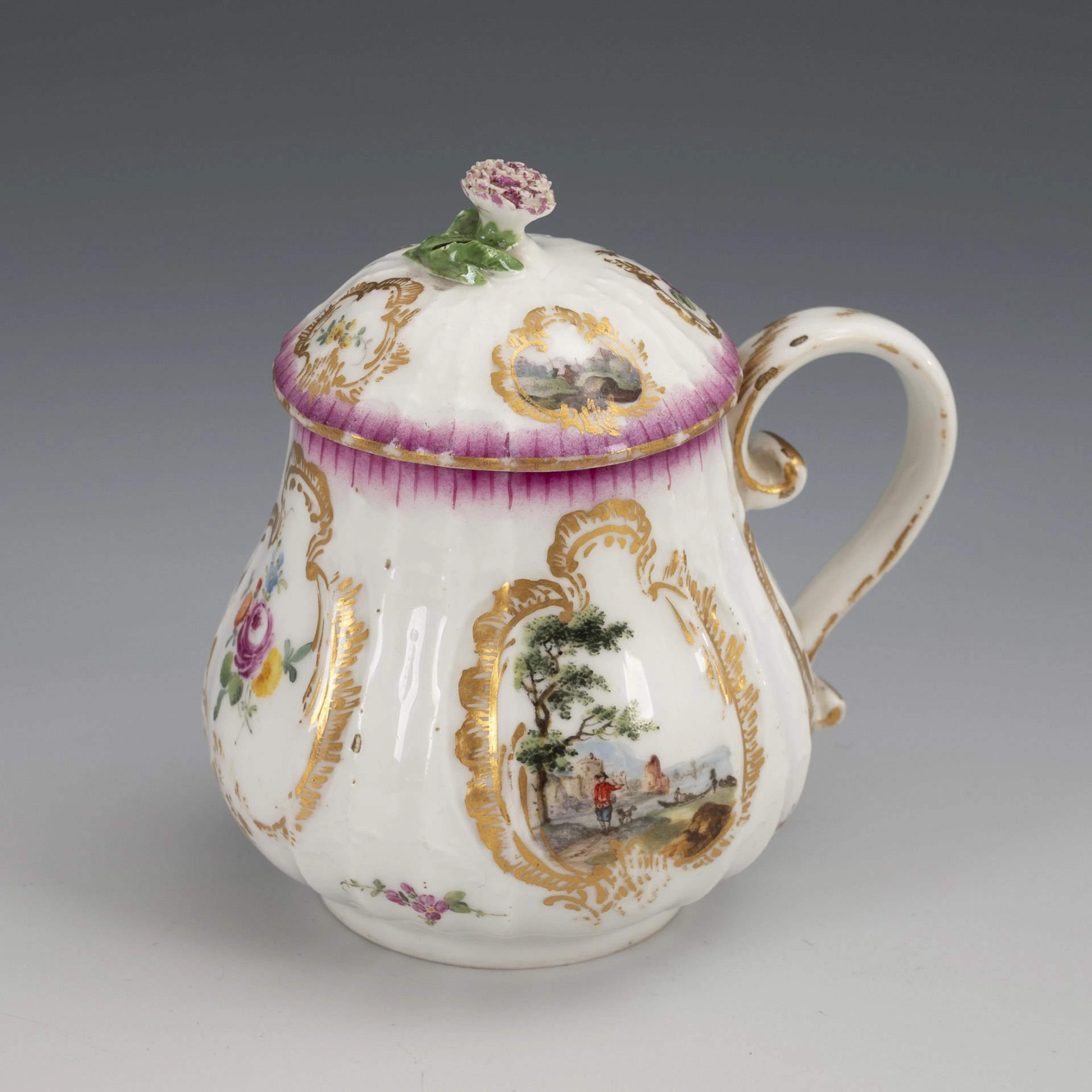 Baroque cream pot. Meissen.