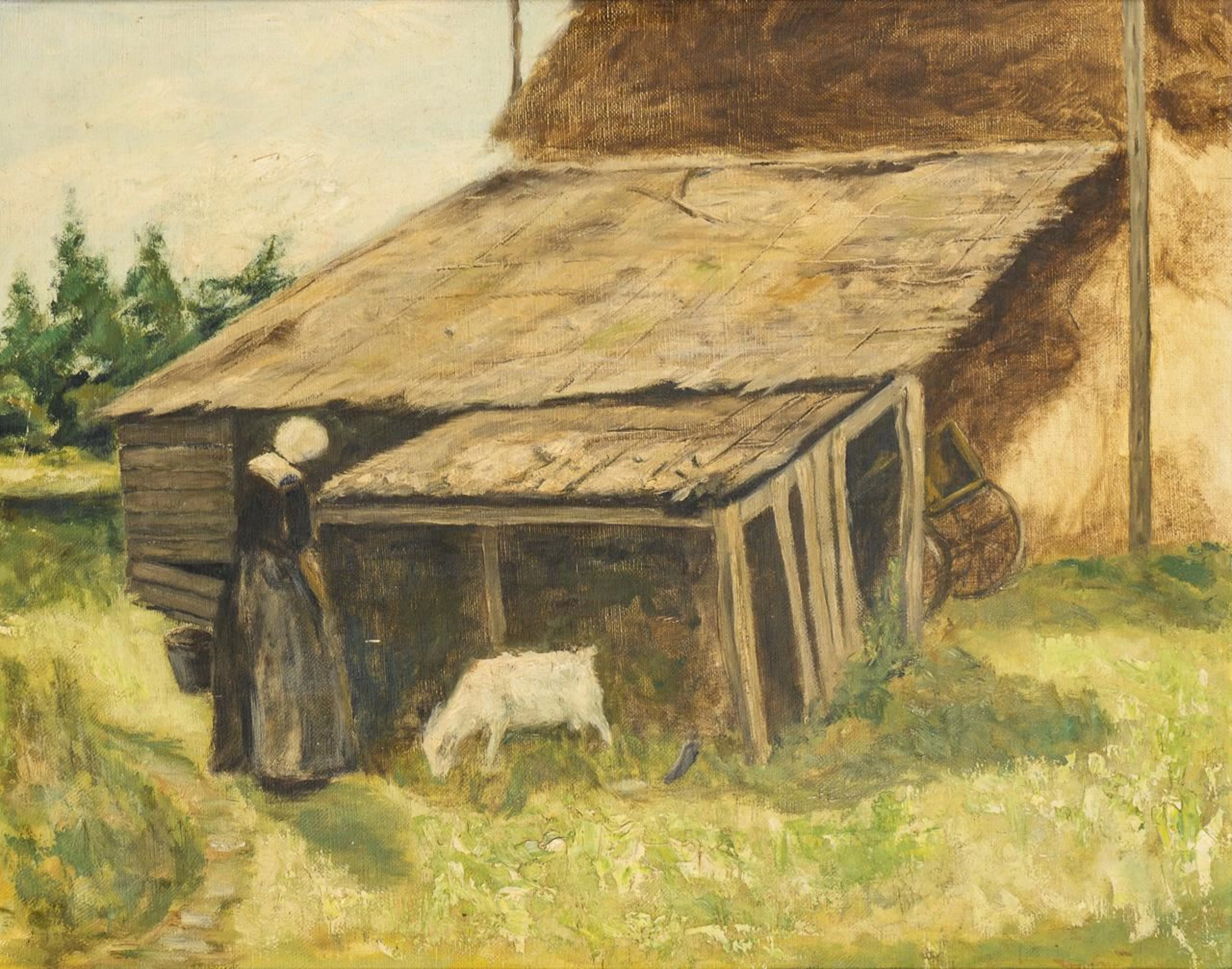 Farm with Goat and Maid