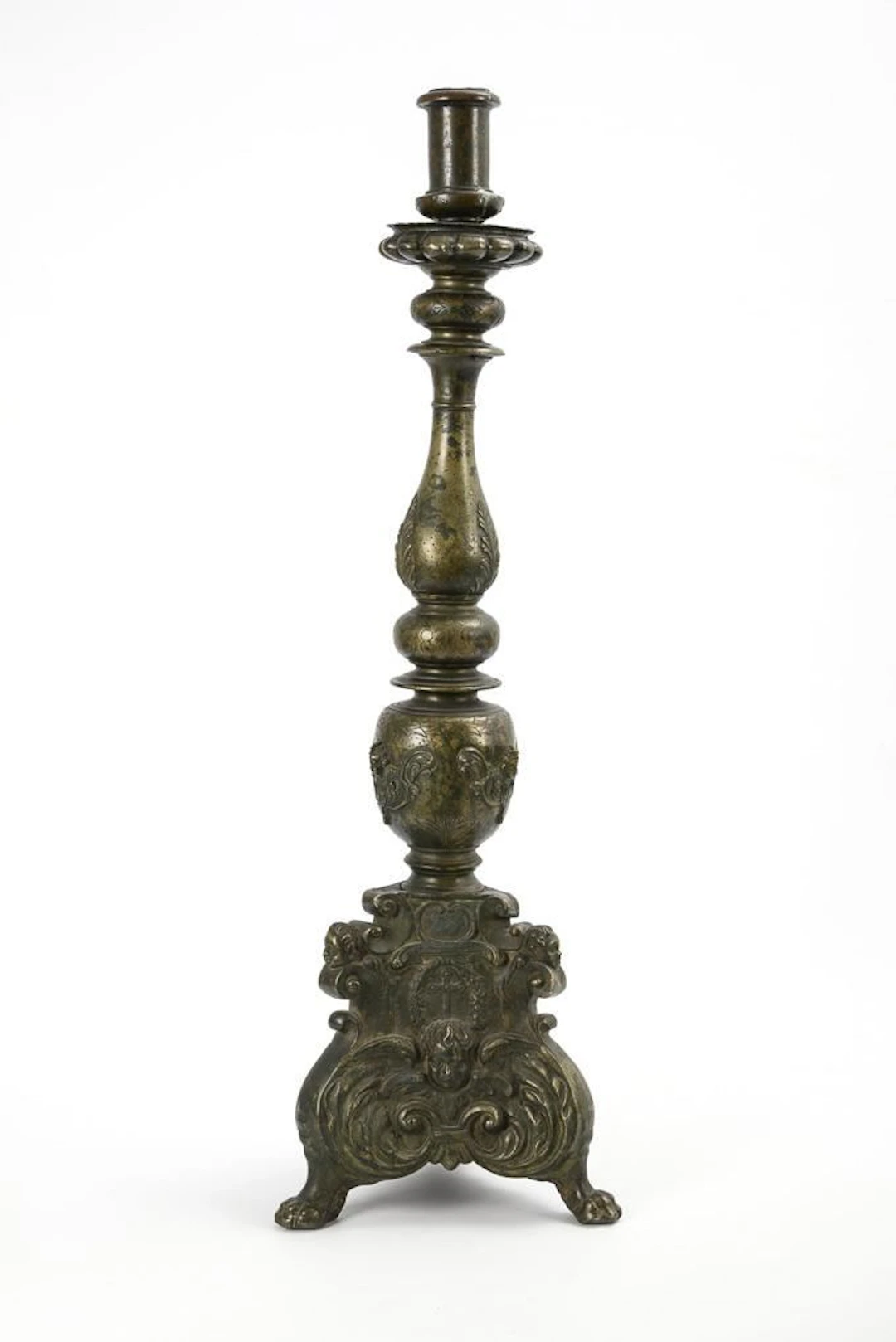 Large, heavy candelabrum.