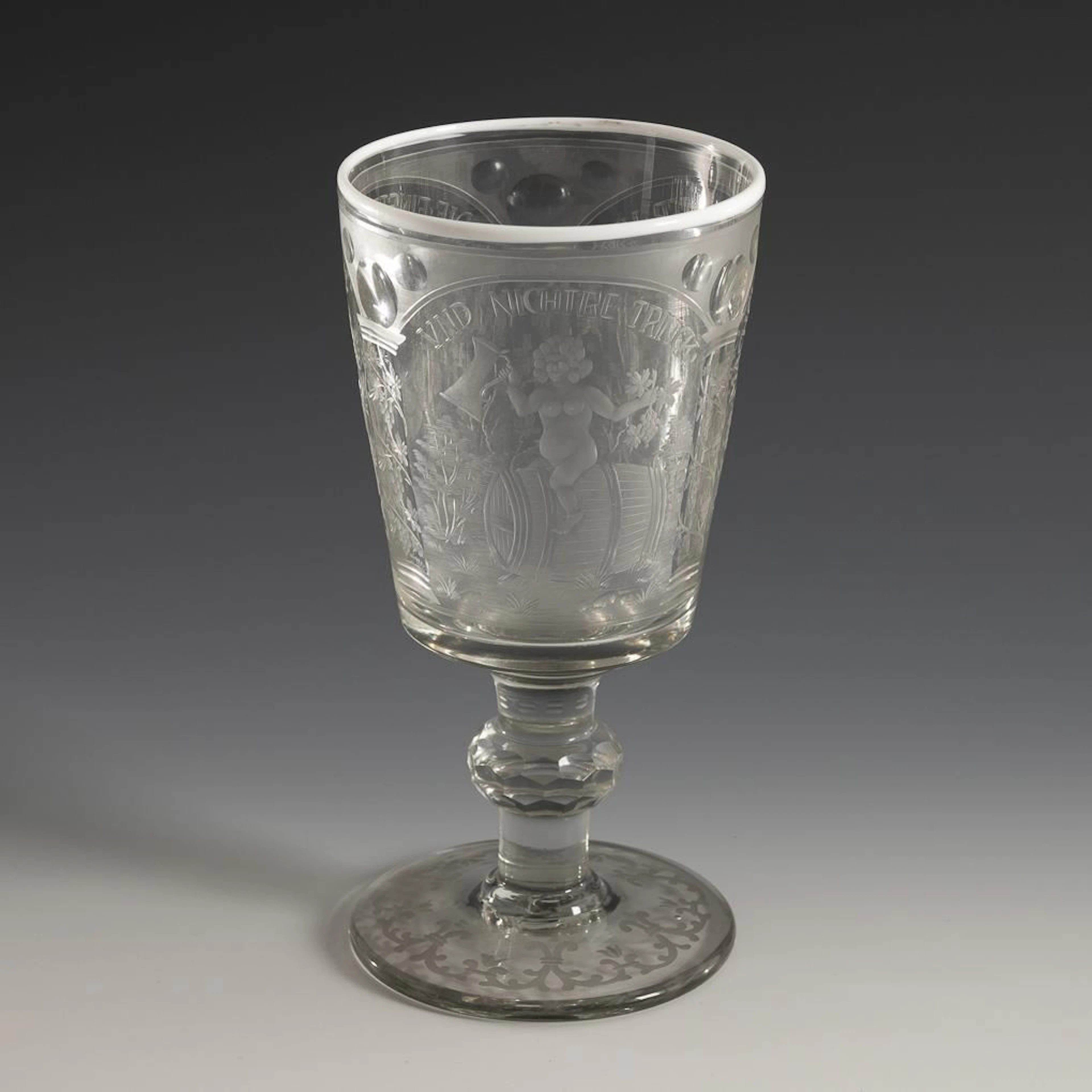 Elaborately engraved goblet.