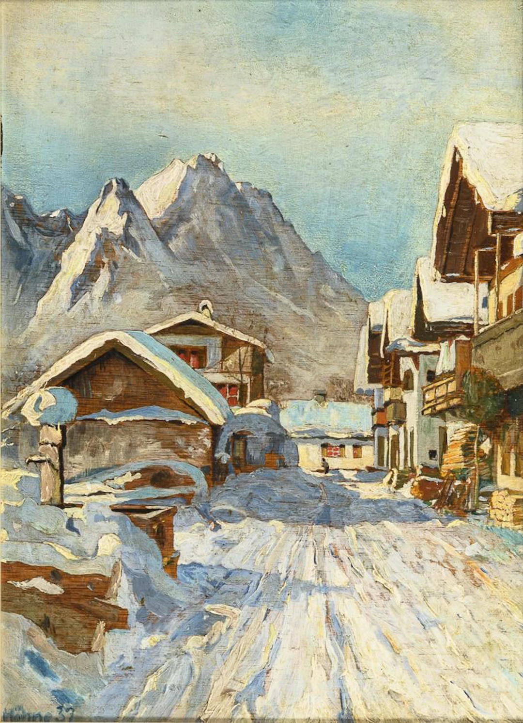 View of Garmisch in Winter