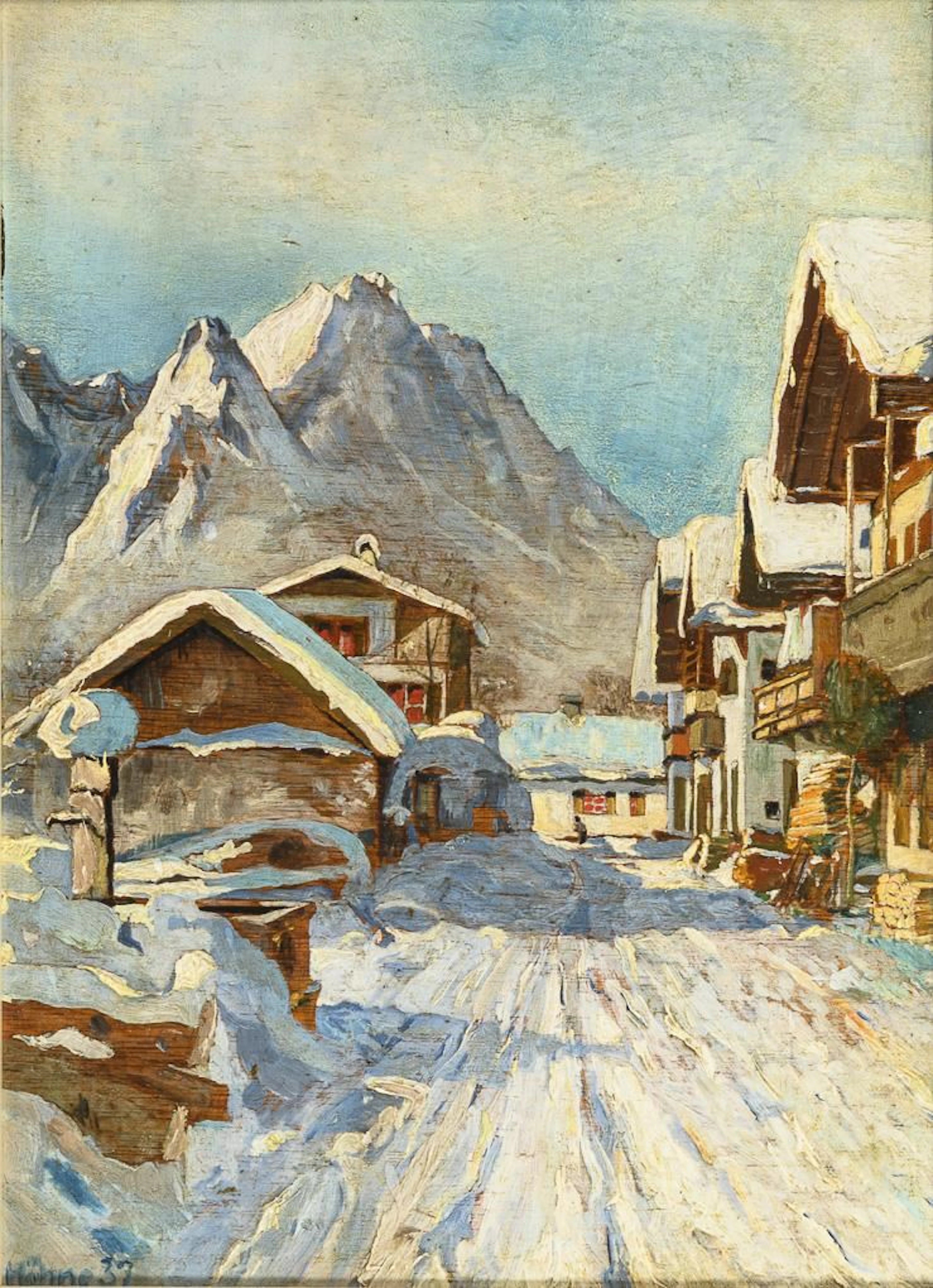 View of Garmisch in Winter