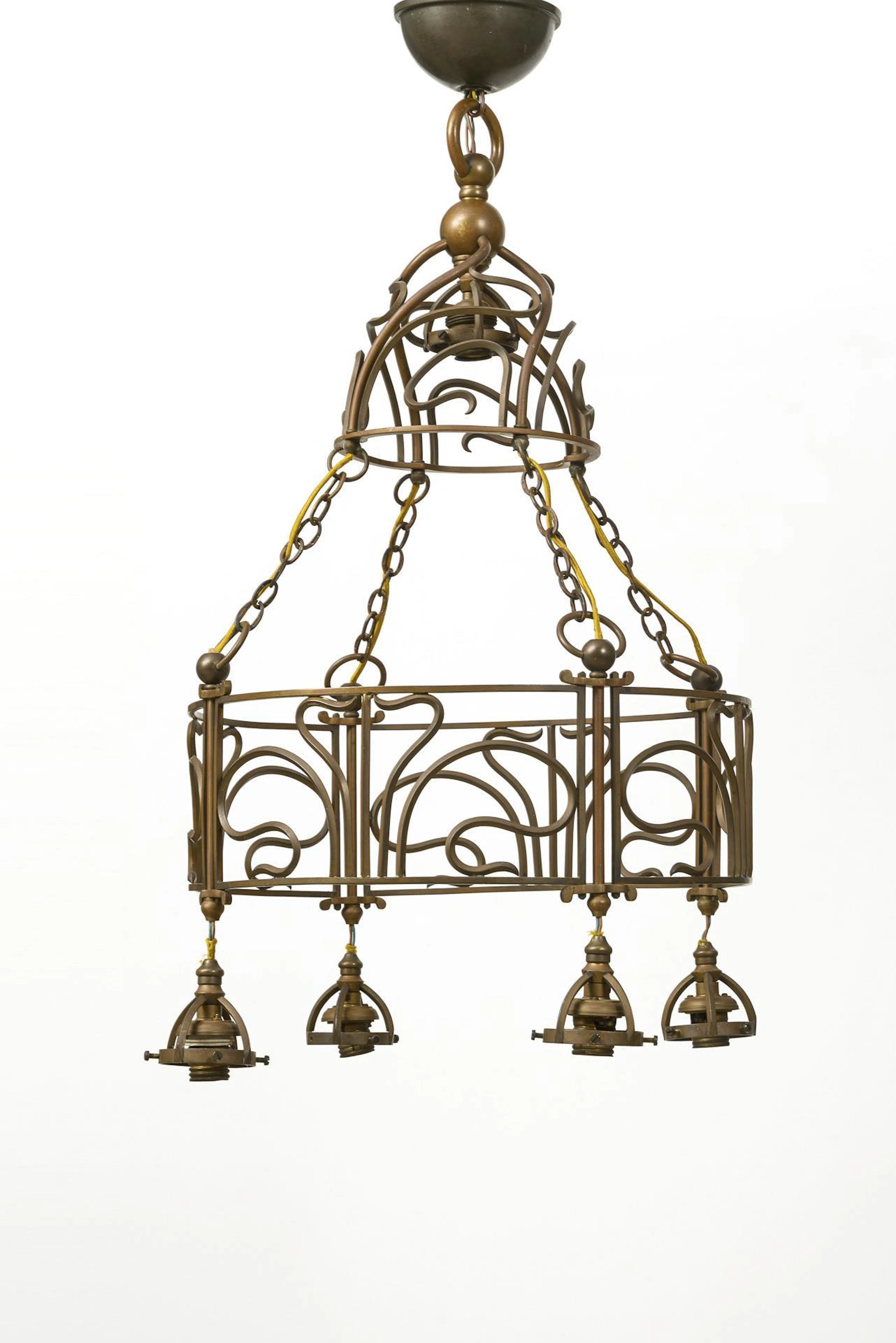 Art Nouveau ceiling lamp.