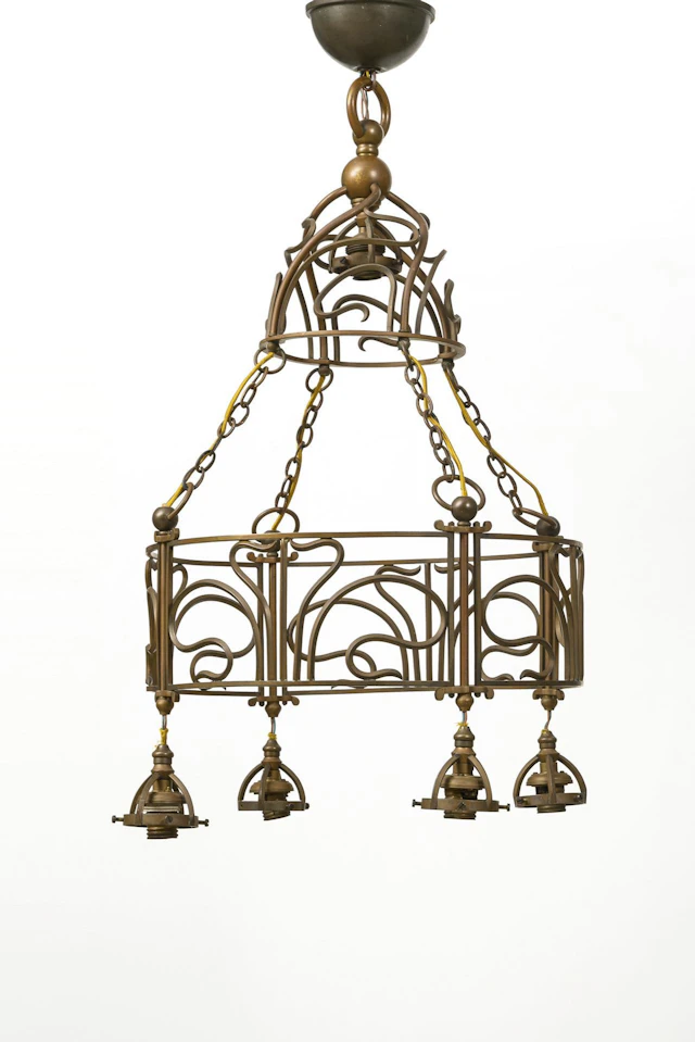 Art Nouveau ceiling lamp.