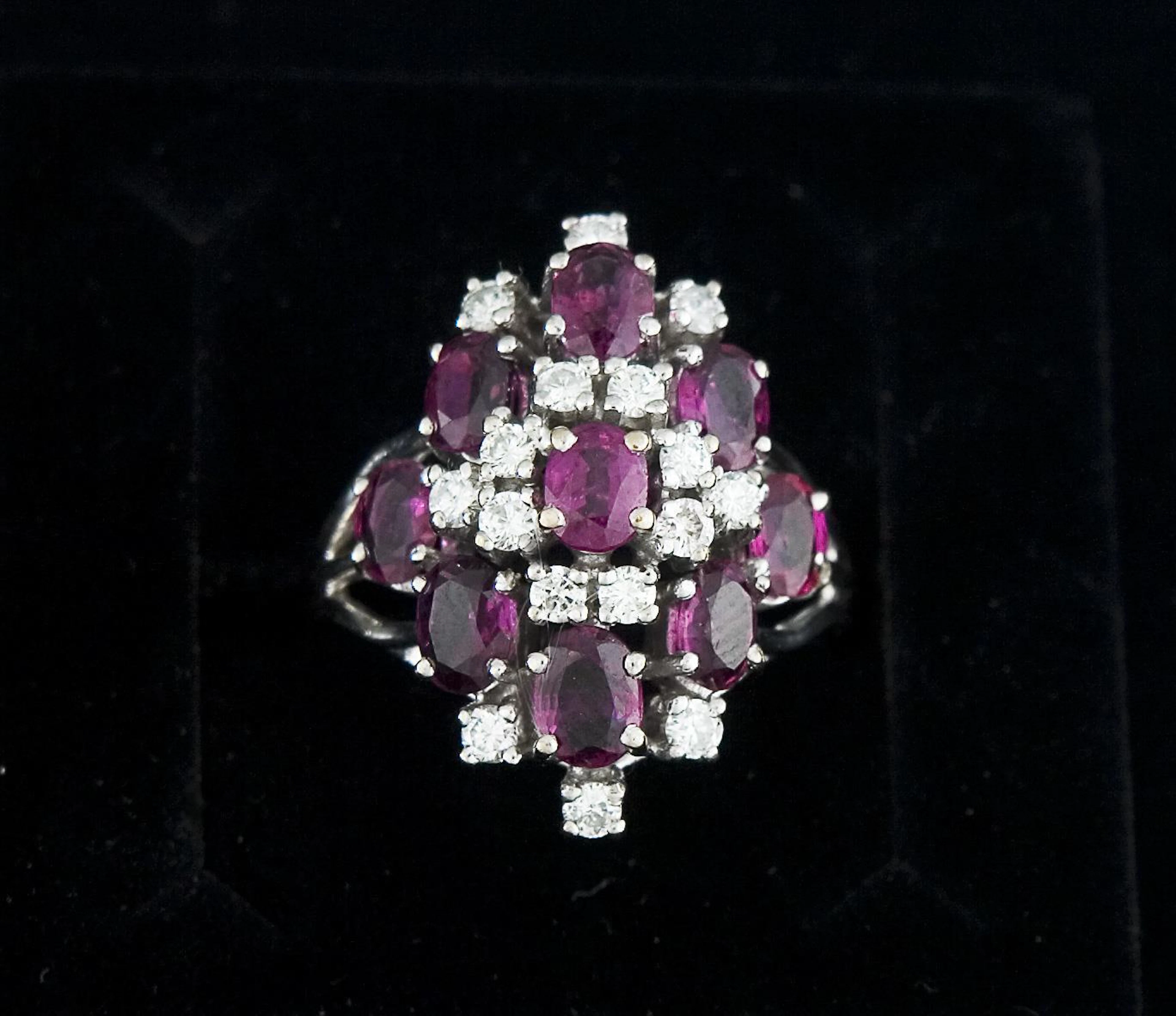 Ruby diamond ring.