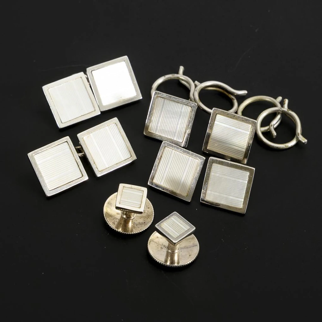 Art Deco tailcoat button set, Henry Griffith & Sons Ltd.