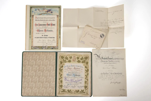 A collection of documents from the estate of a Saxon industrialist
