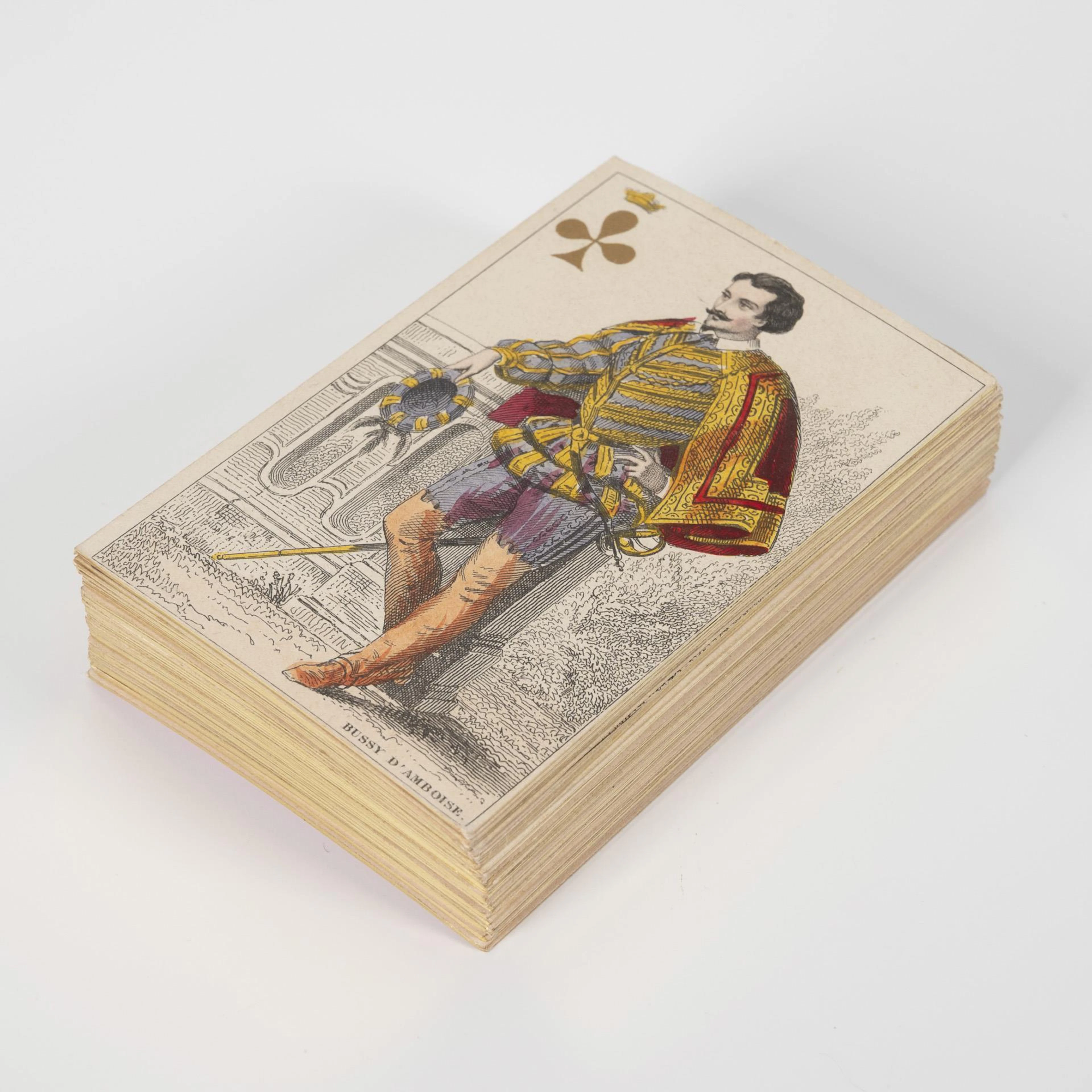 Playing cards with characters from historical novels.