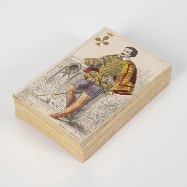 Playing cards with characters from historical novels.