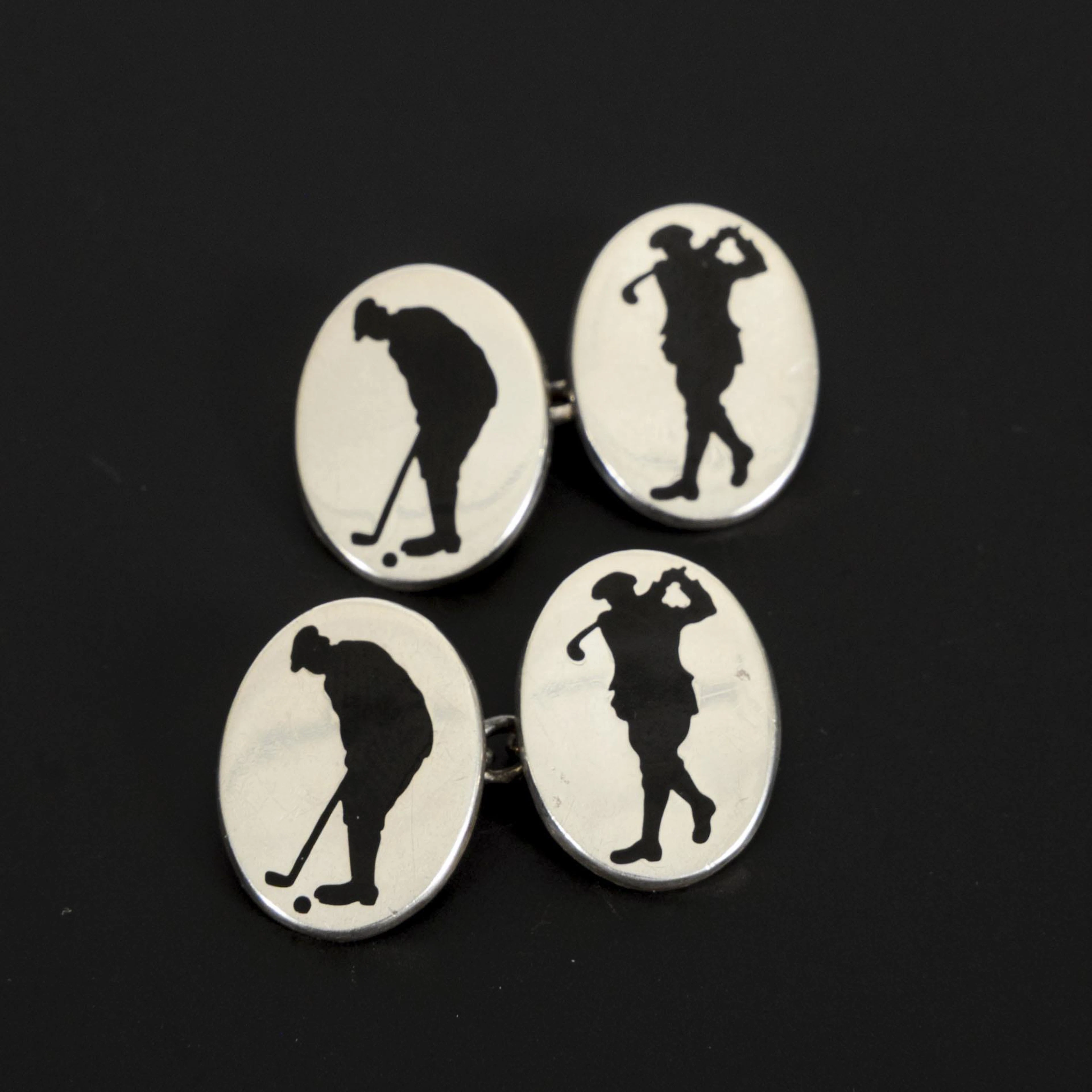 Cufflinks DEAKIN & FRANCIS, golfer.