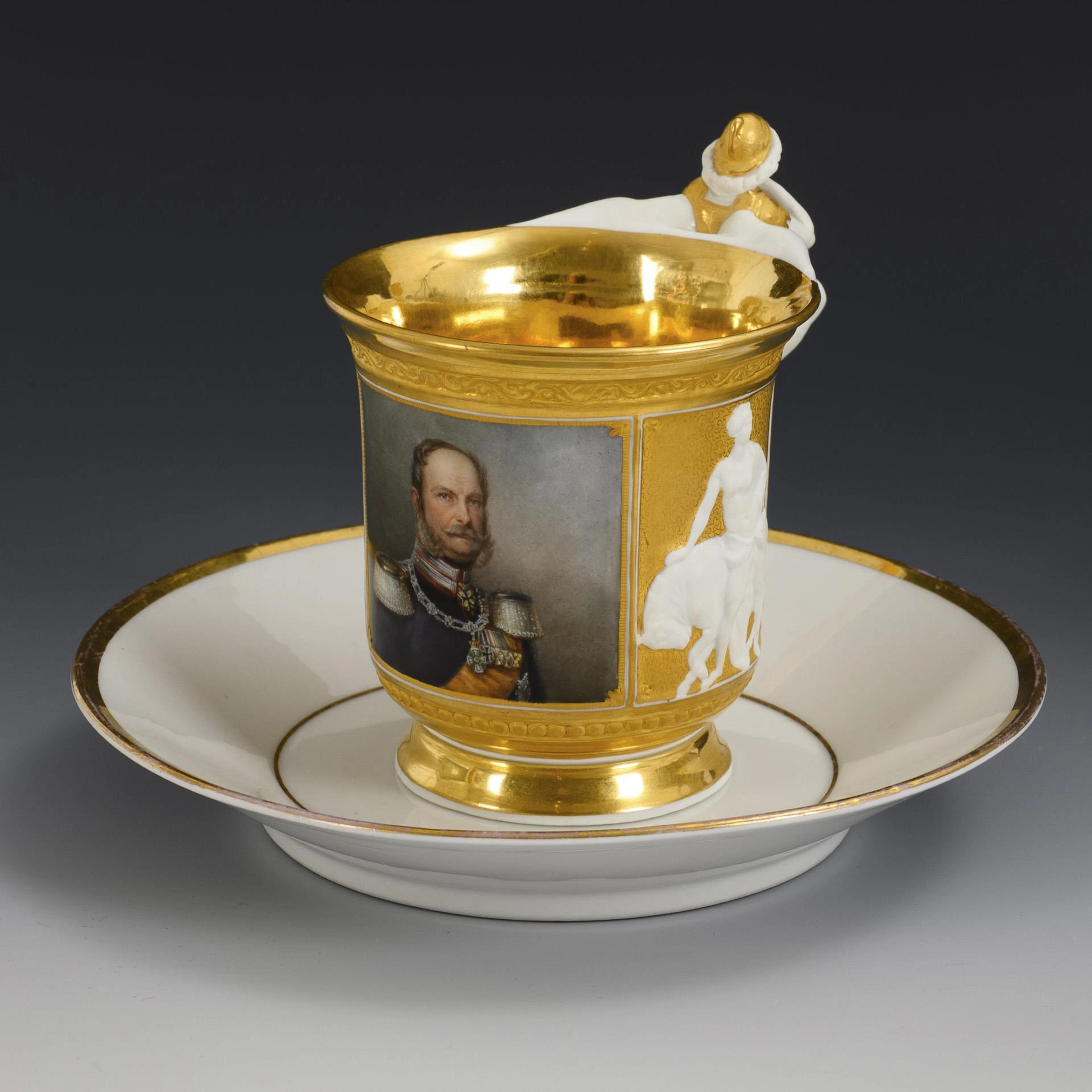 Portrait cup: Kaiser Wilhelm I.. KPM Berlin.