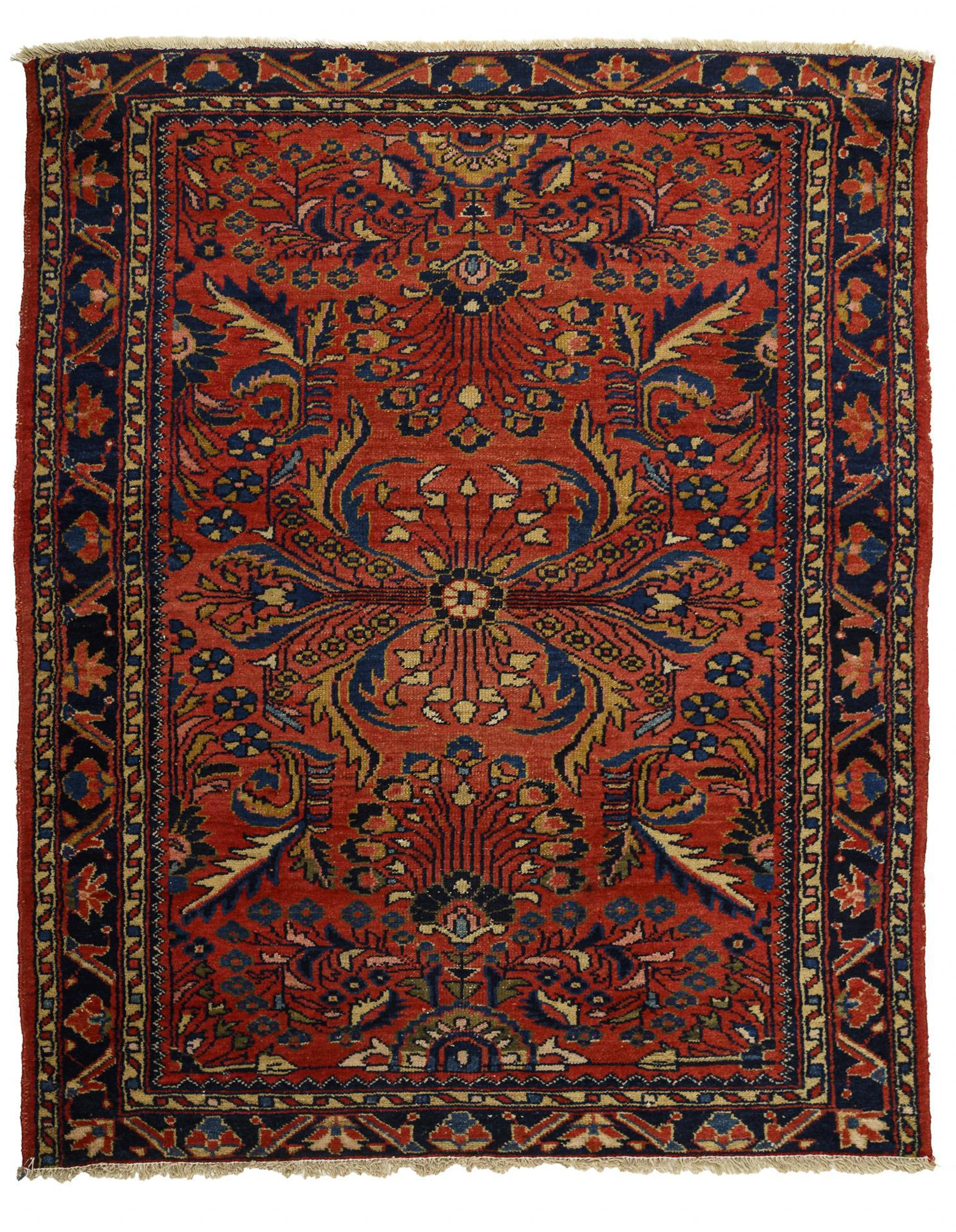 Oriental Lilian flower pattern carpet.