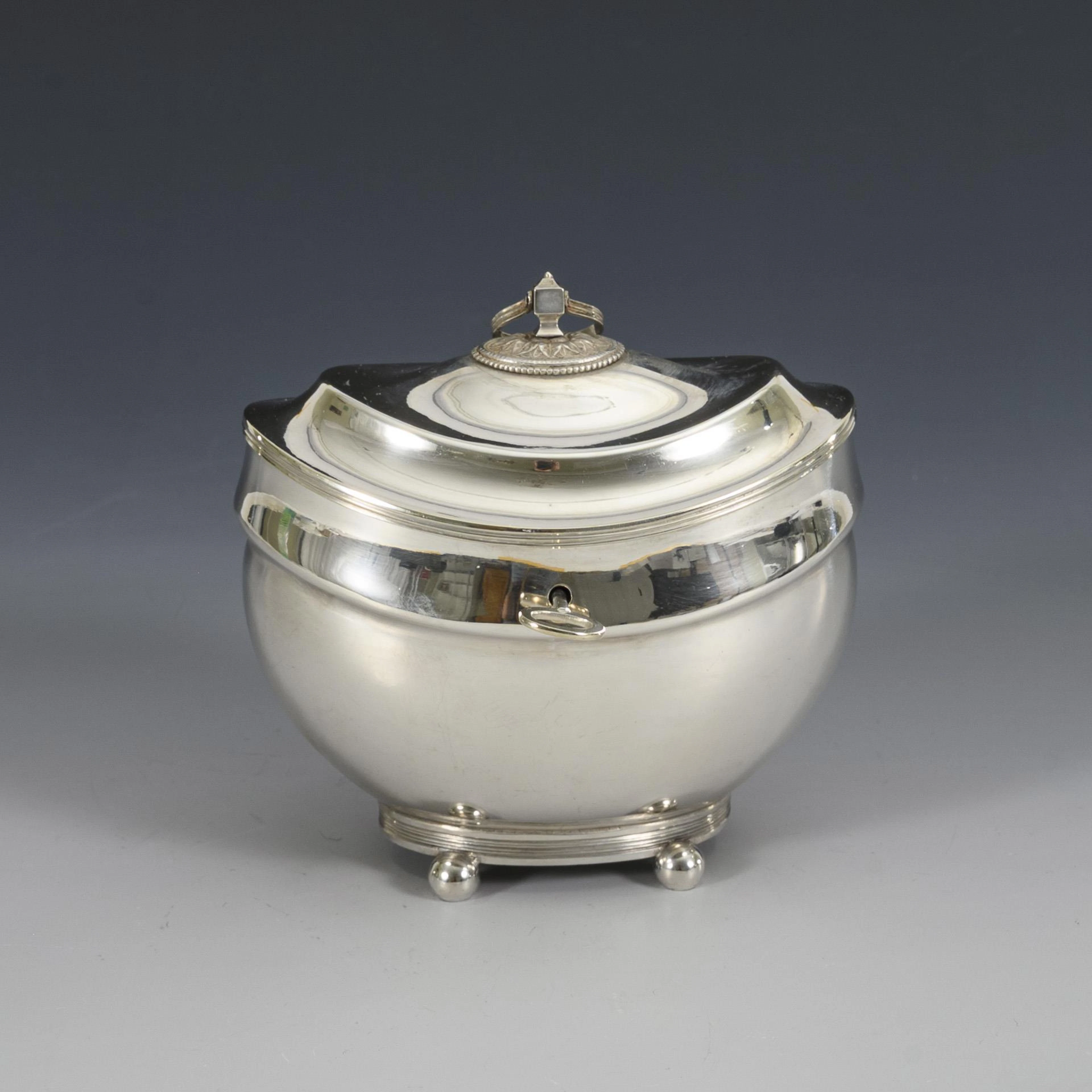 Silver Biedermeier sugar bowl.