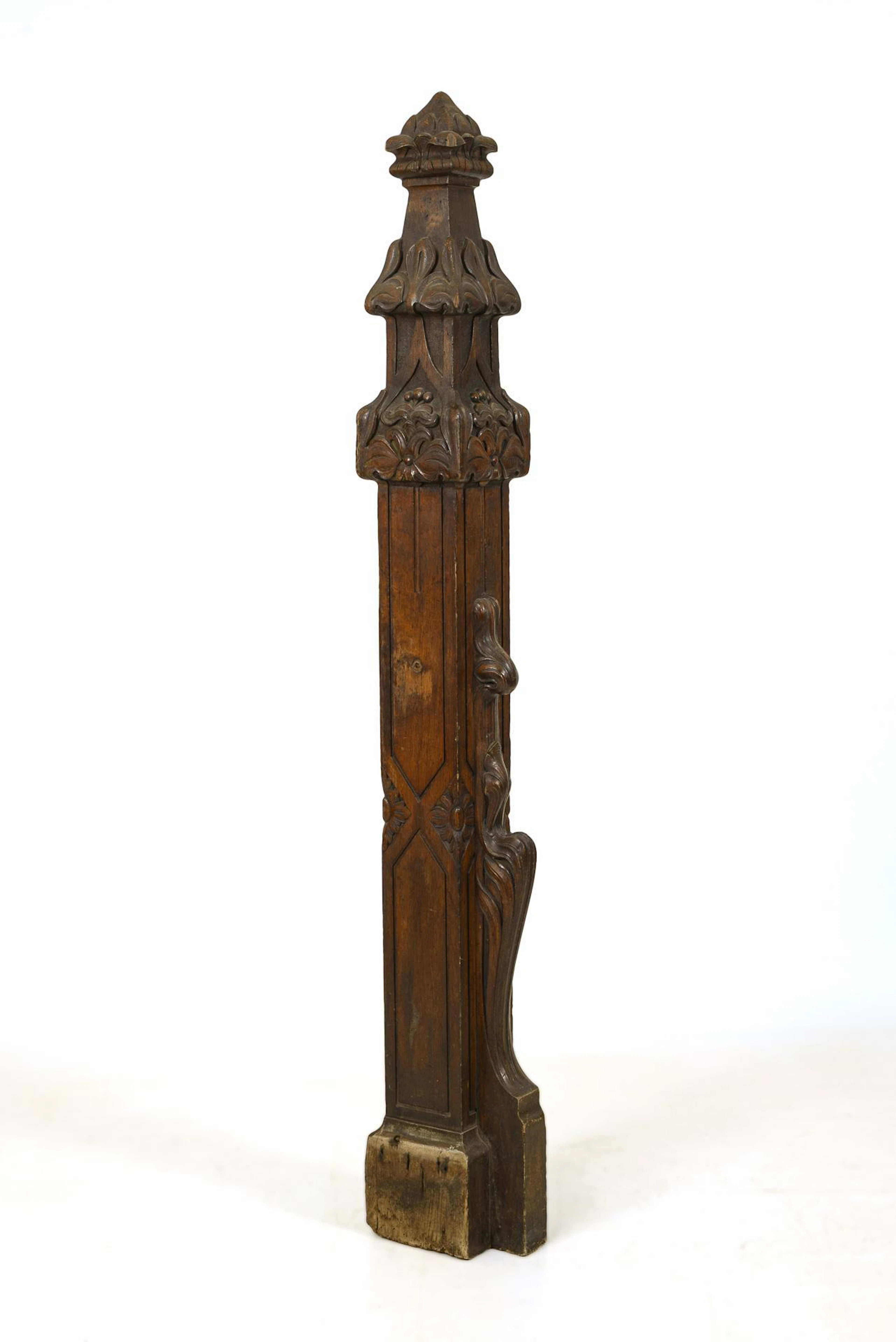 Large florally carved Art Nouveau architectural element.