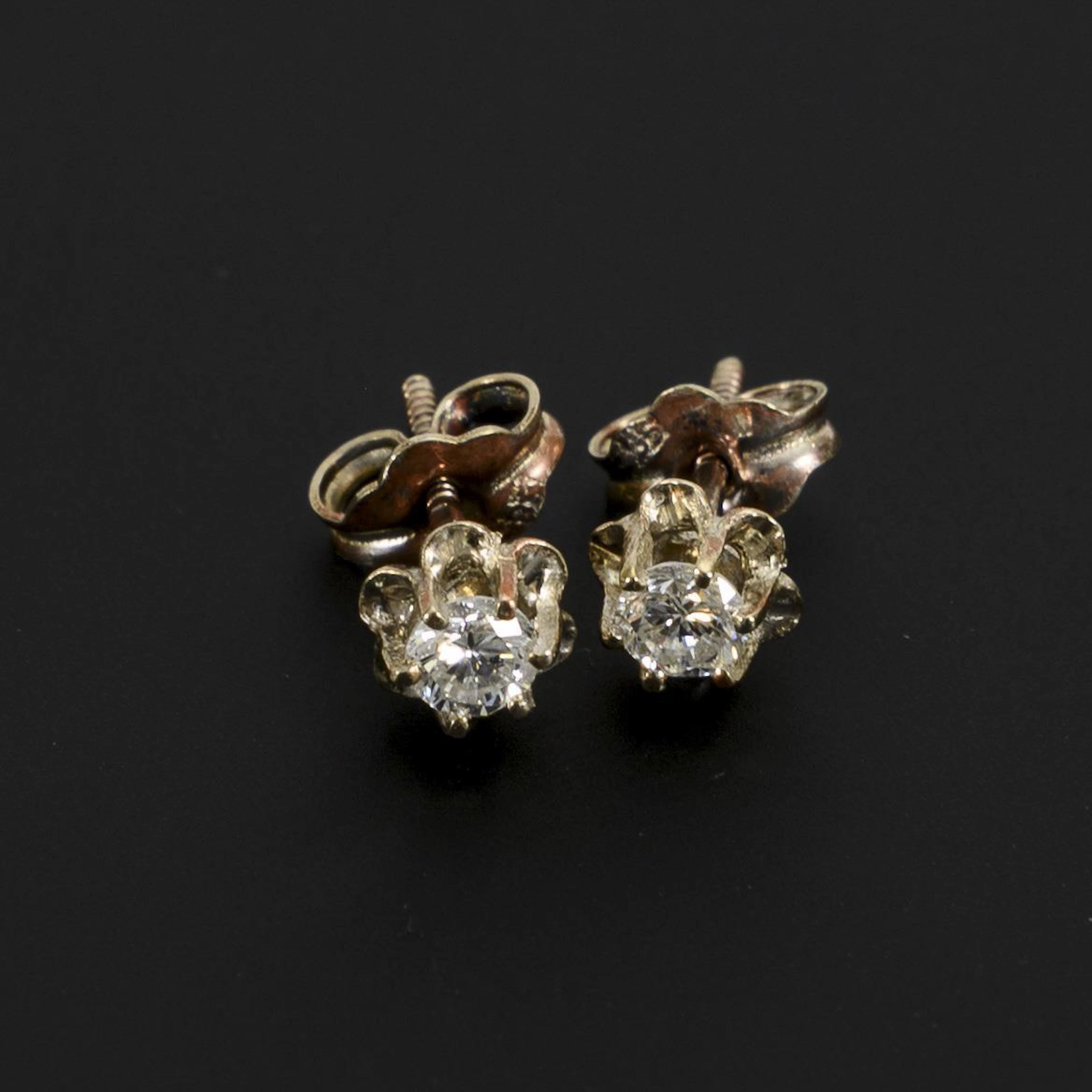 Brilliant ear studs.