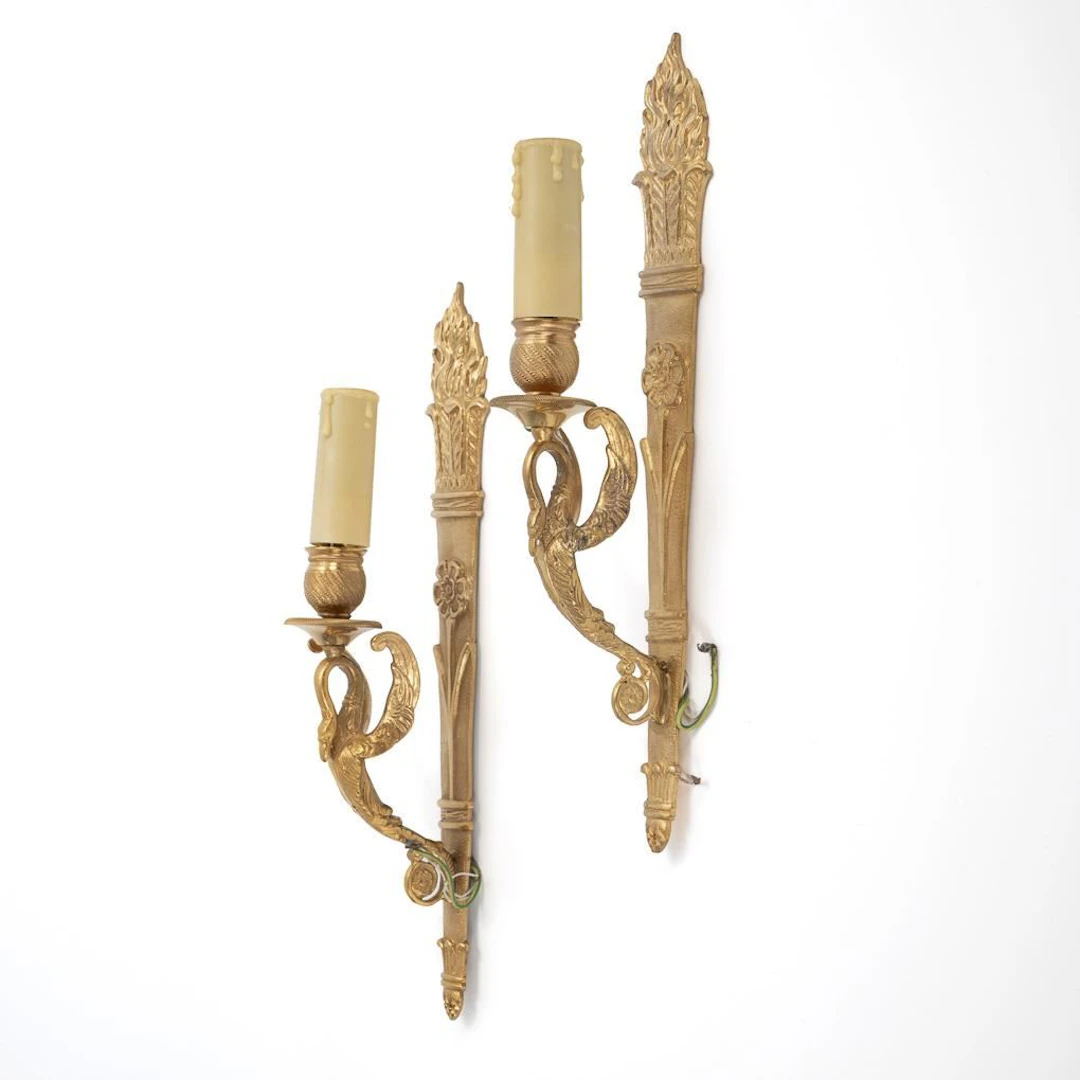 Pair of wall sconces.