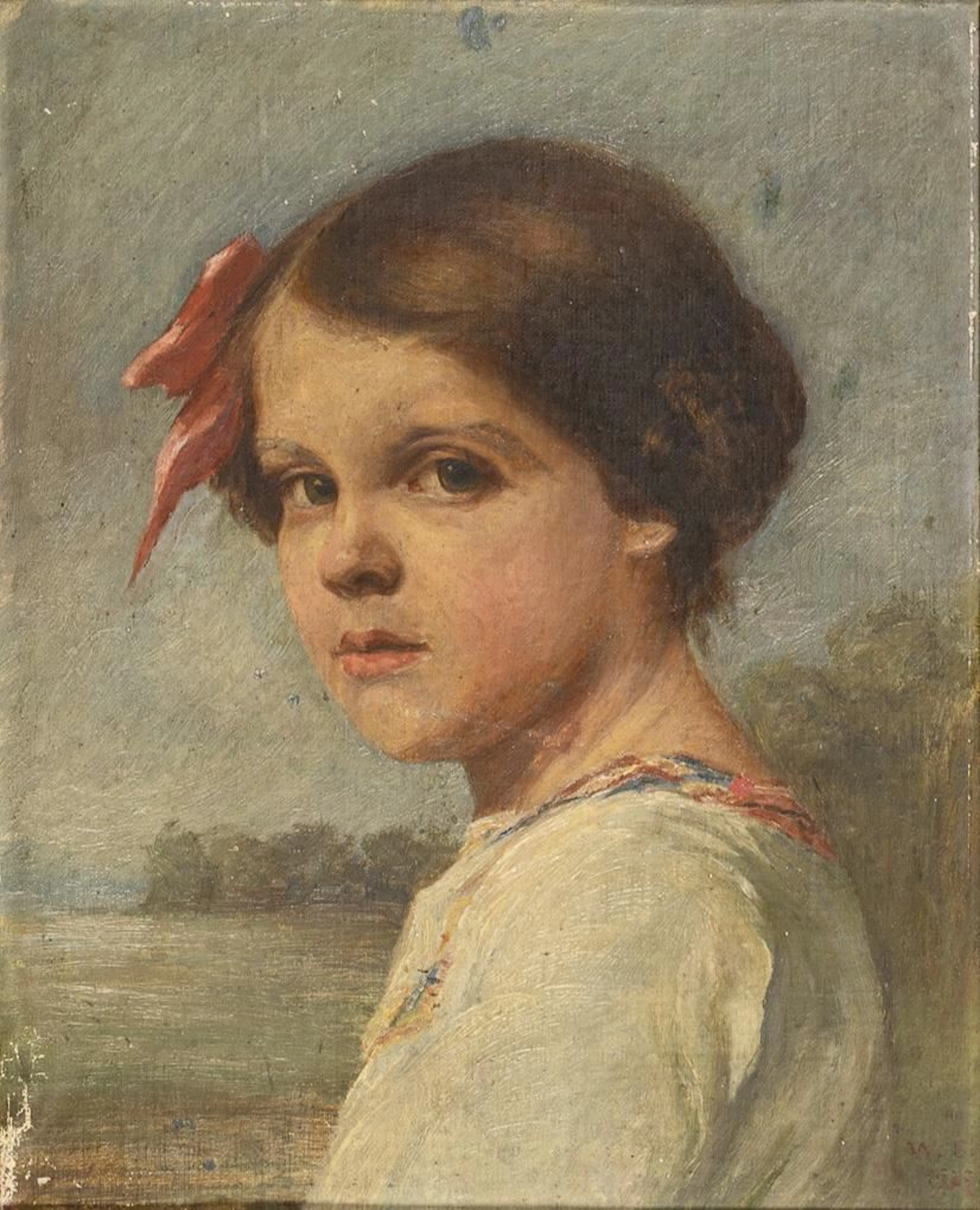Monogramist "W.E.": Portrait of a Girl