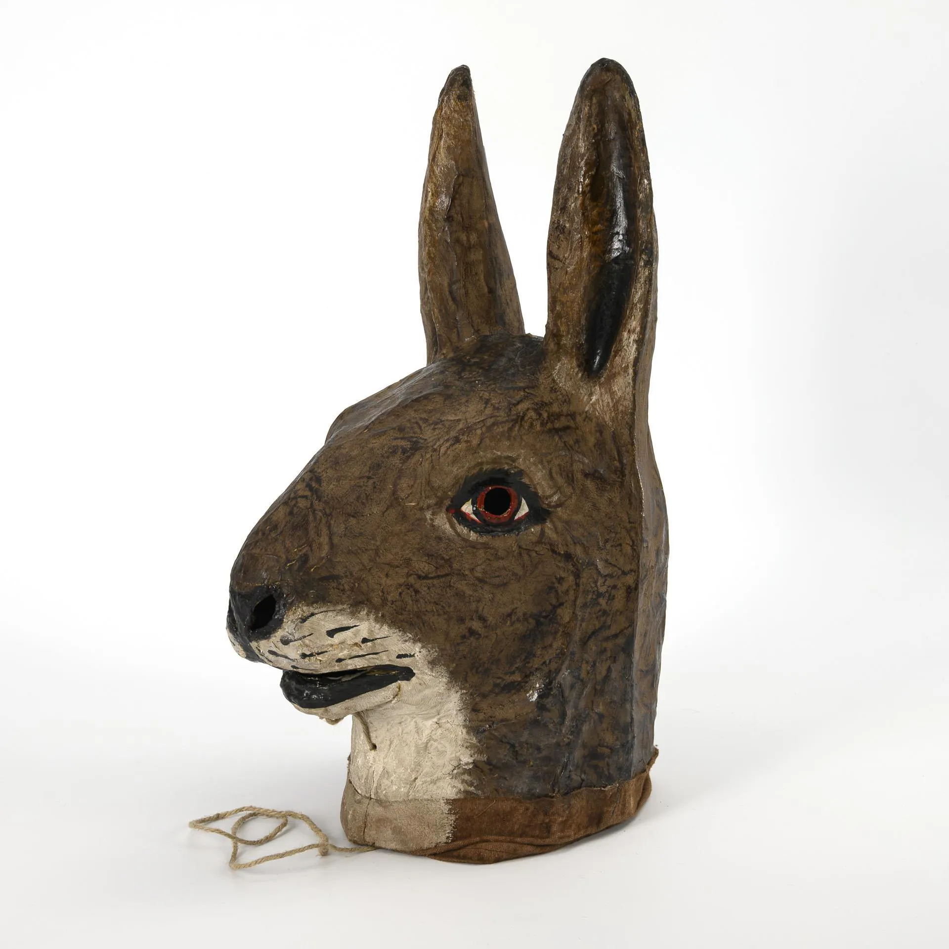 Old cardboard mask as a rabbit's head. | Barnebys