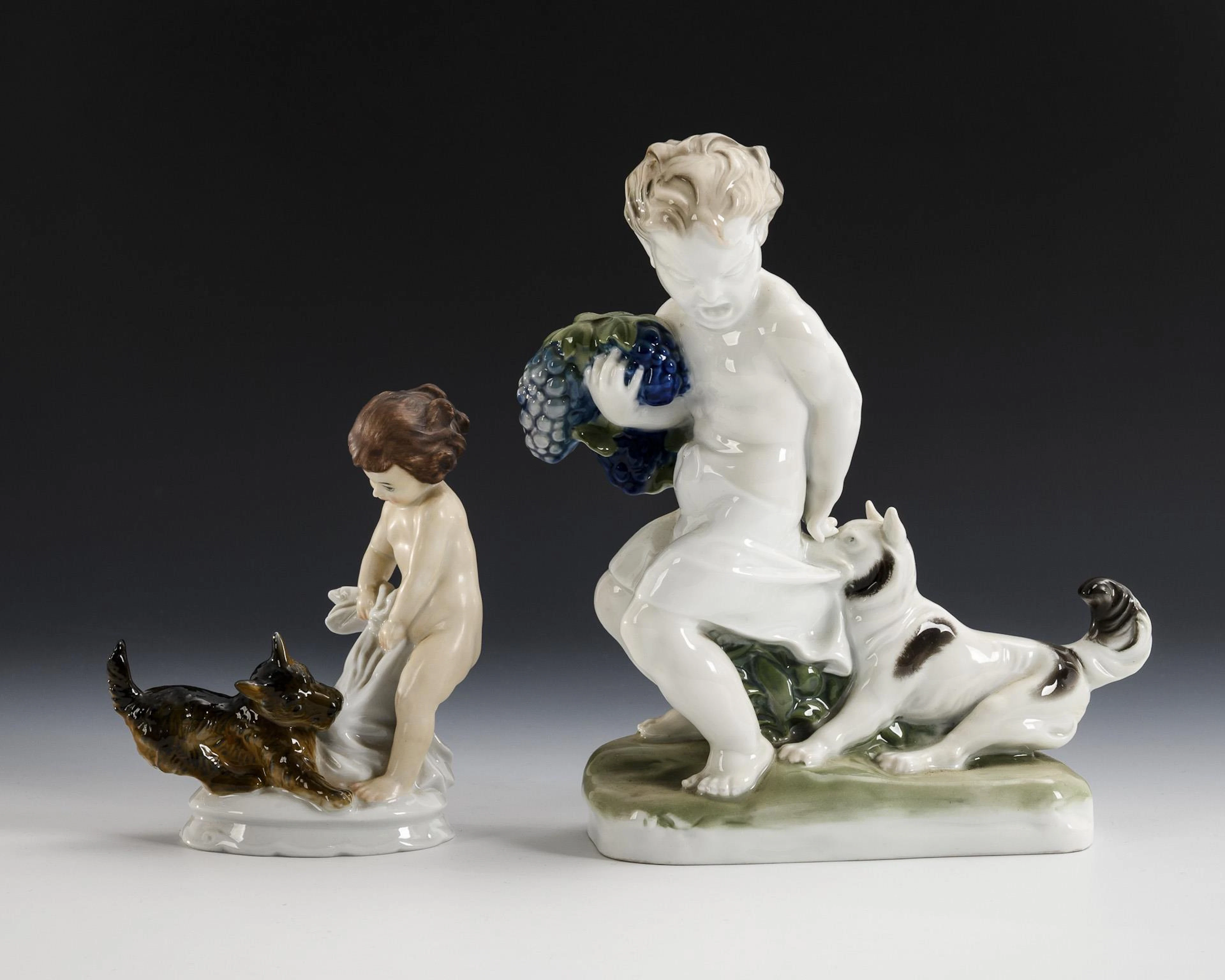 2 children with dog. Rosenthal.