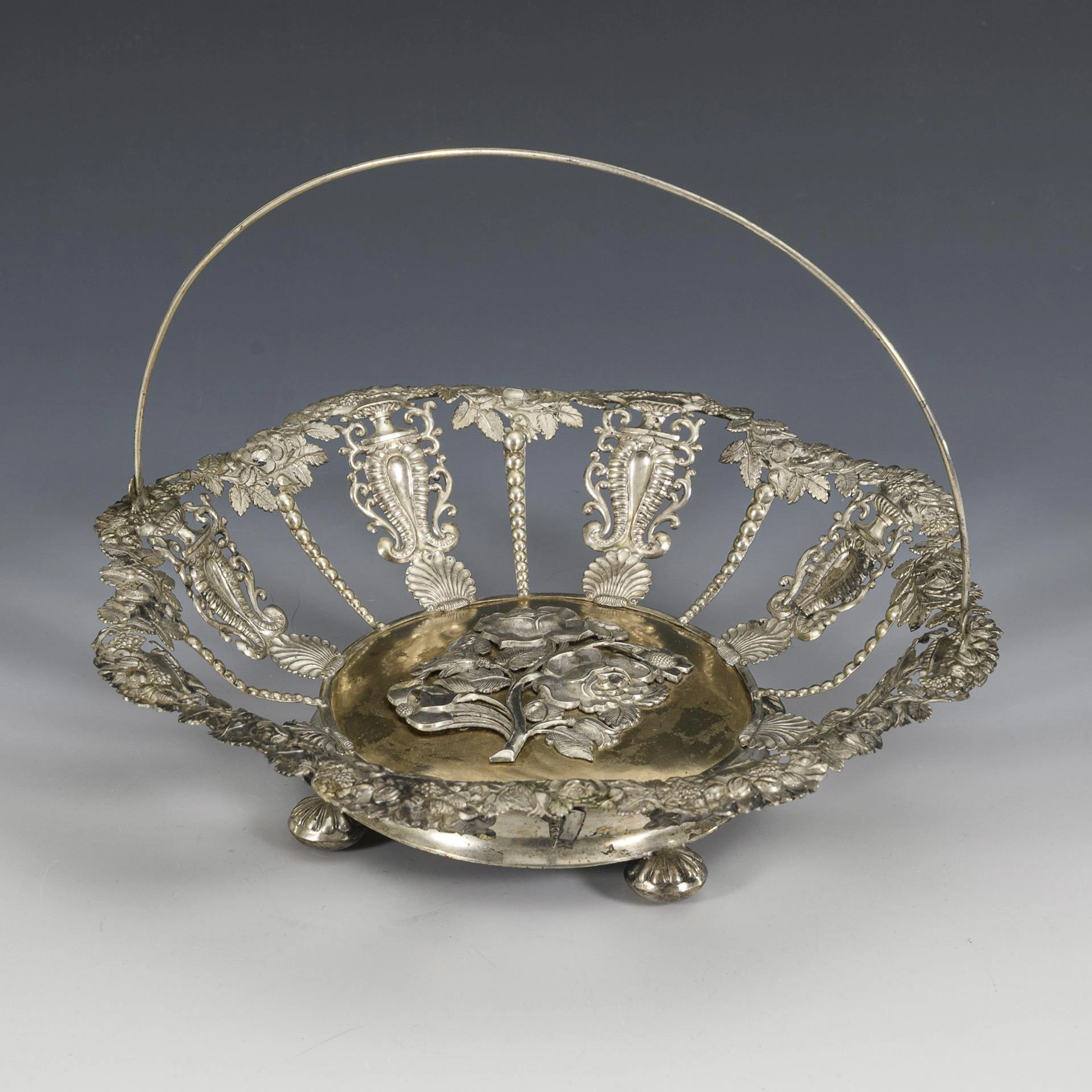 Silver late Biedermeier bowl.