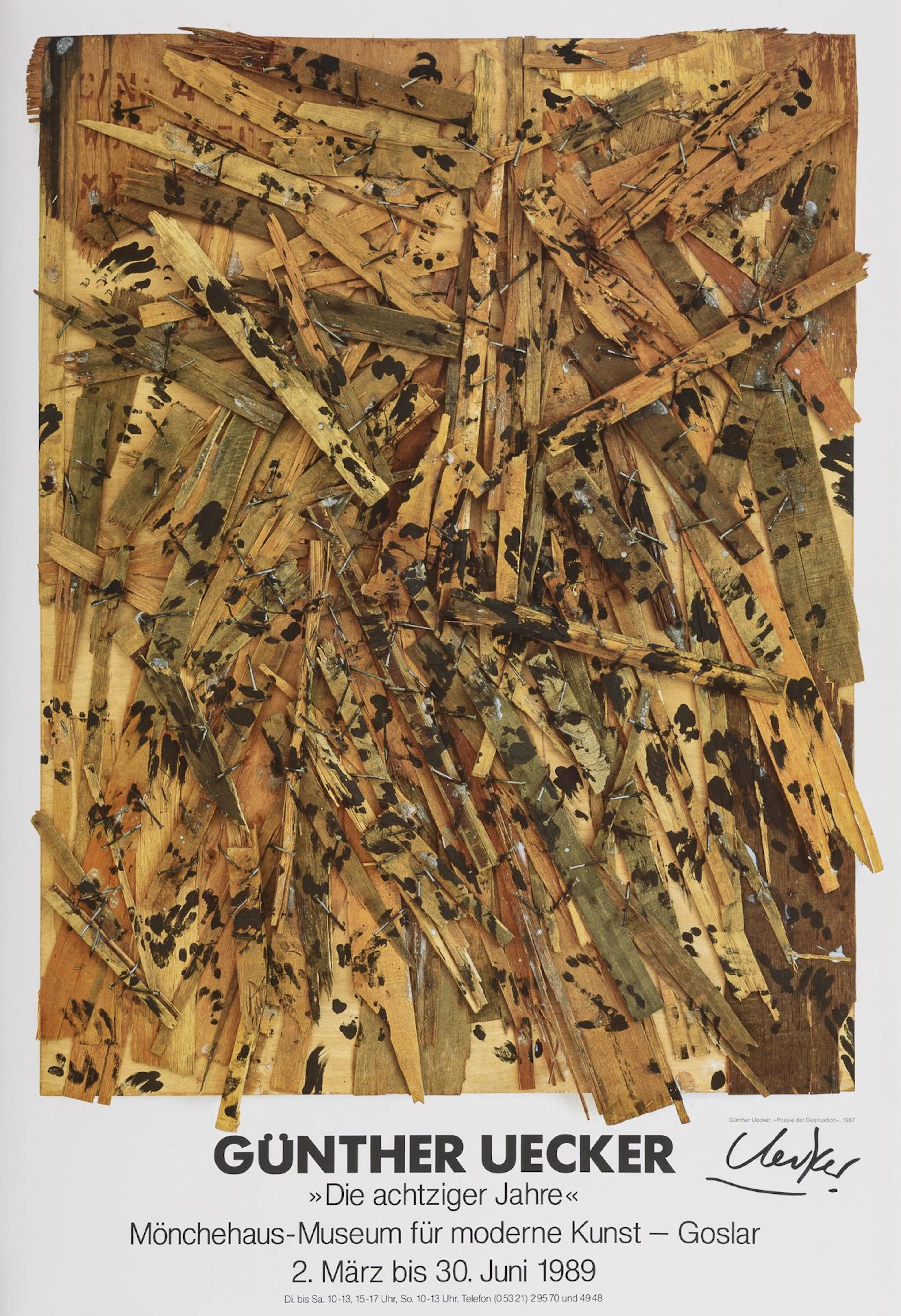 UECKER, Günther, UECKER, Günther, Exhibition poster "Die achtziger