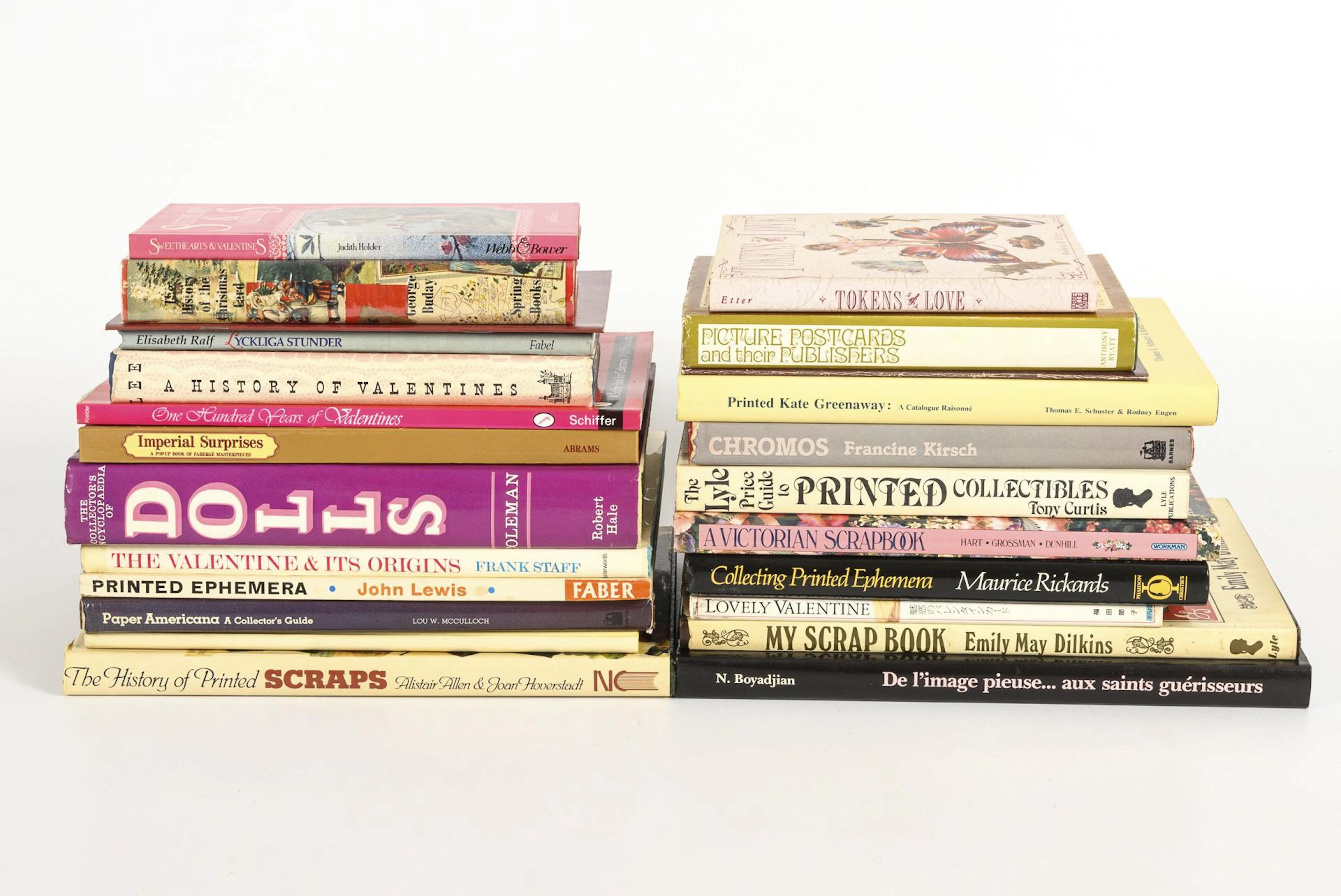 A collection of books on ephemera / luxury paper