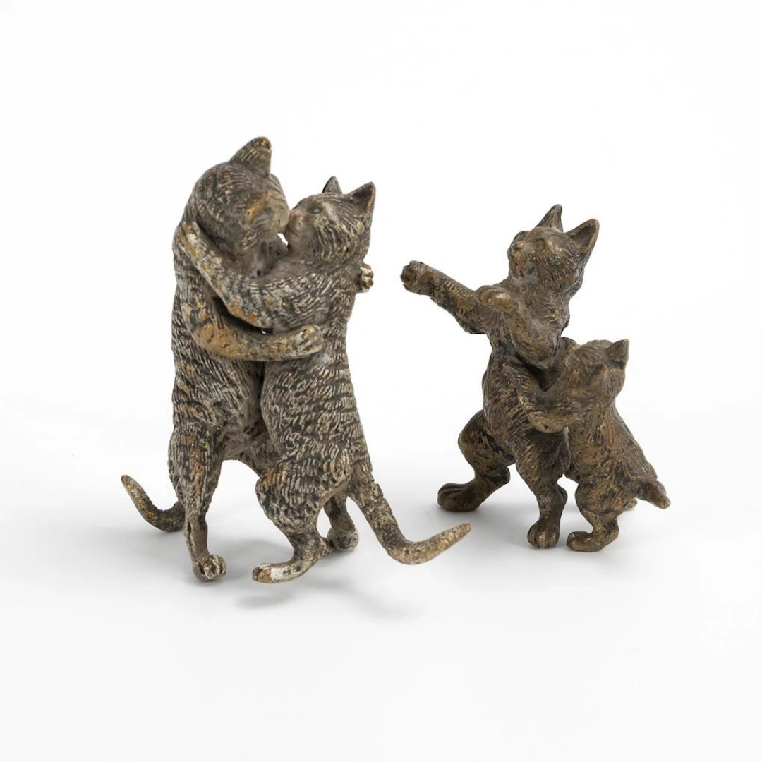 Viennese Bronze: 2 Groups of Cats