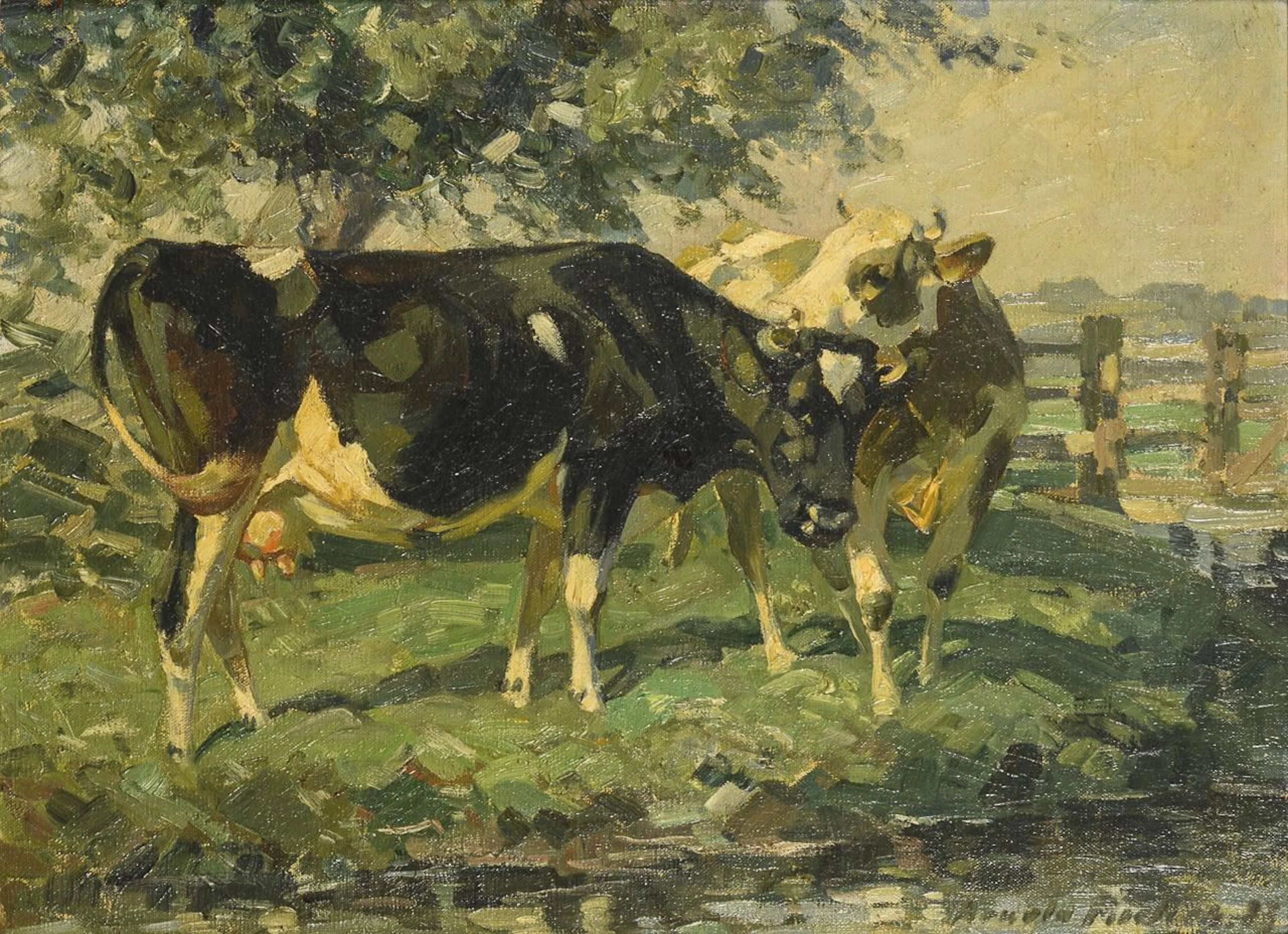 MÖLLER, Arnold (1886 Bückeburg – 1963 Bruckmühl): Cows in the Pasture.