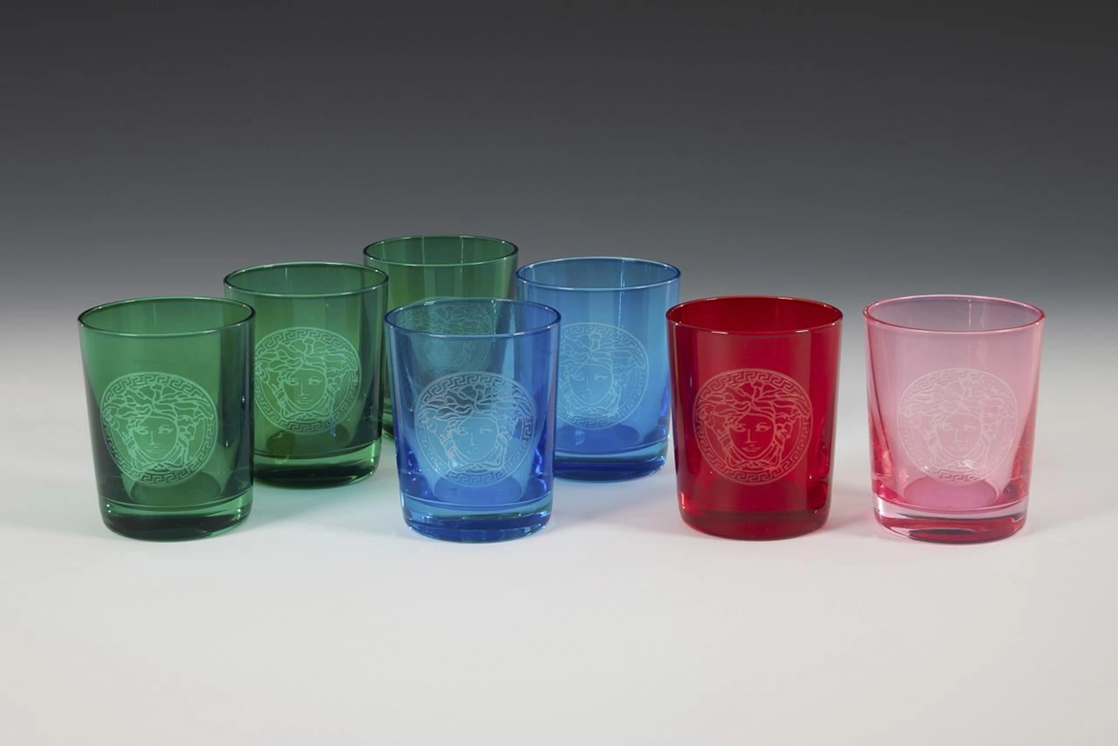 7 "Medusa" glasses. Rosenthal.