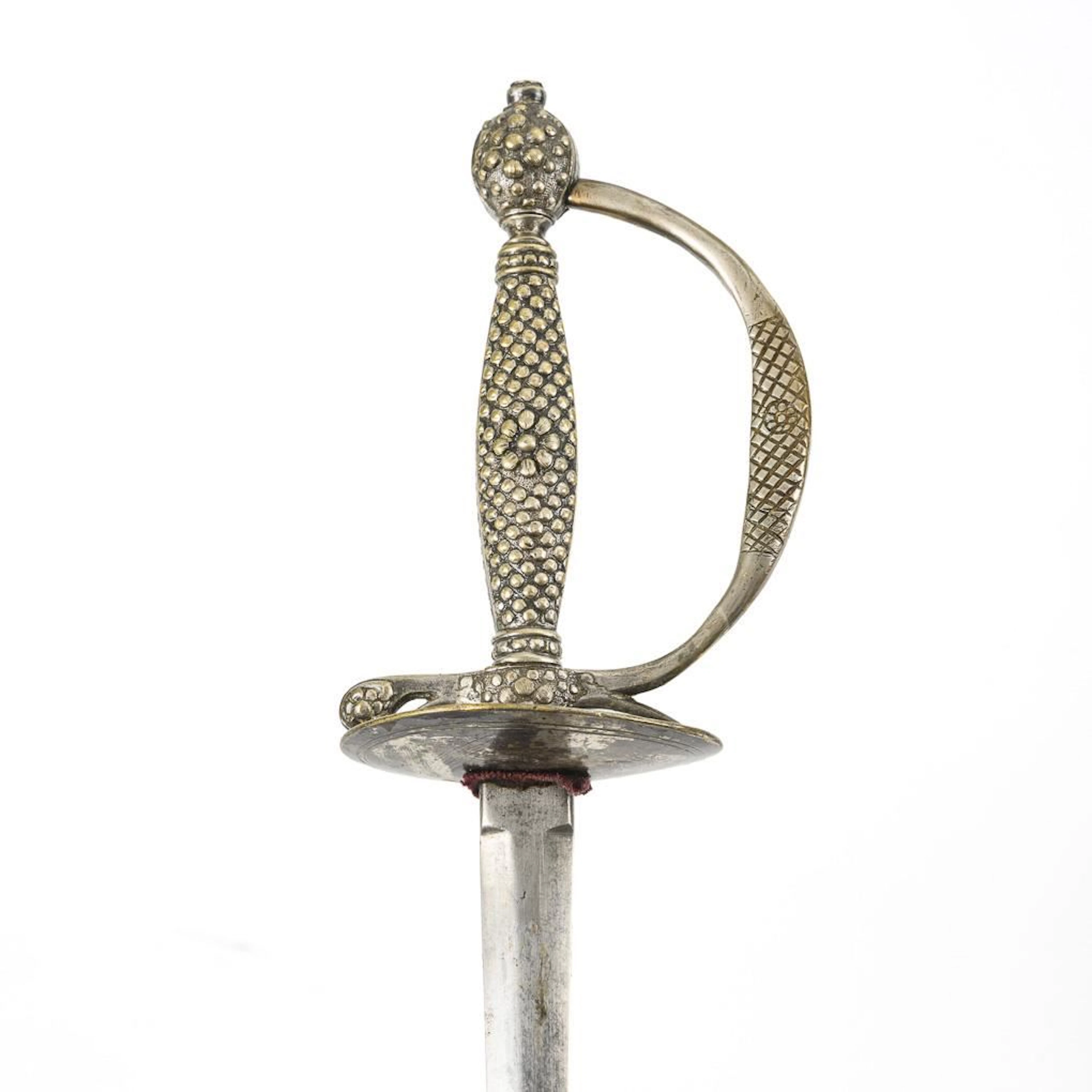 Sword with a knurled hilt.