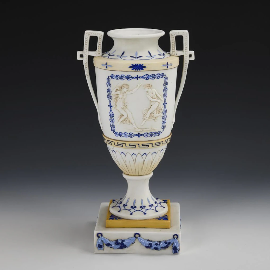 Art Nouveau bisque vase. ENS.