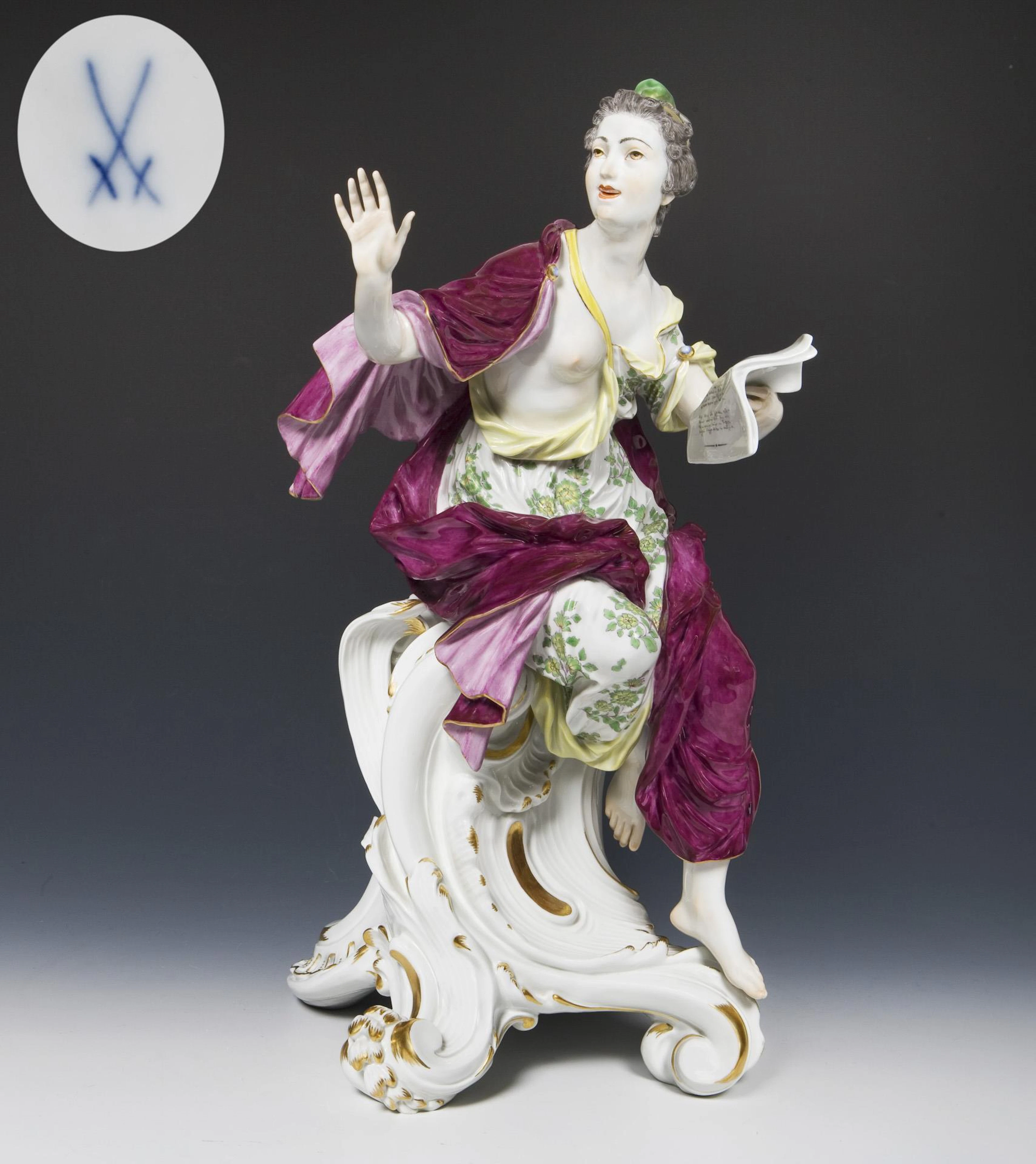 Great figure: Thalia. Meissen.