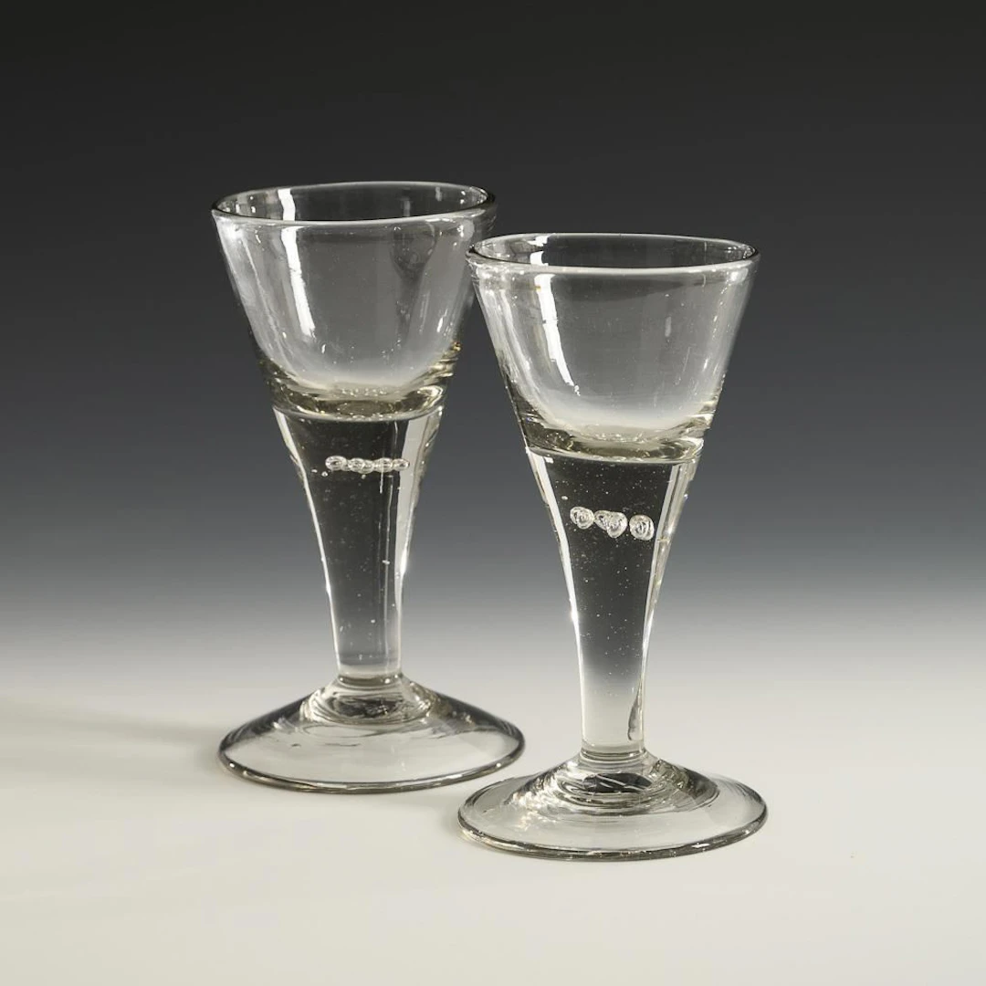 2 Baroque pearl goblets.